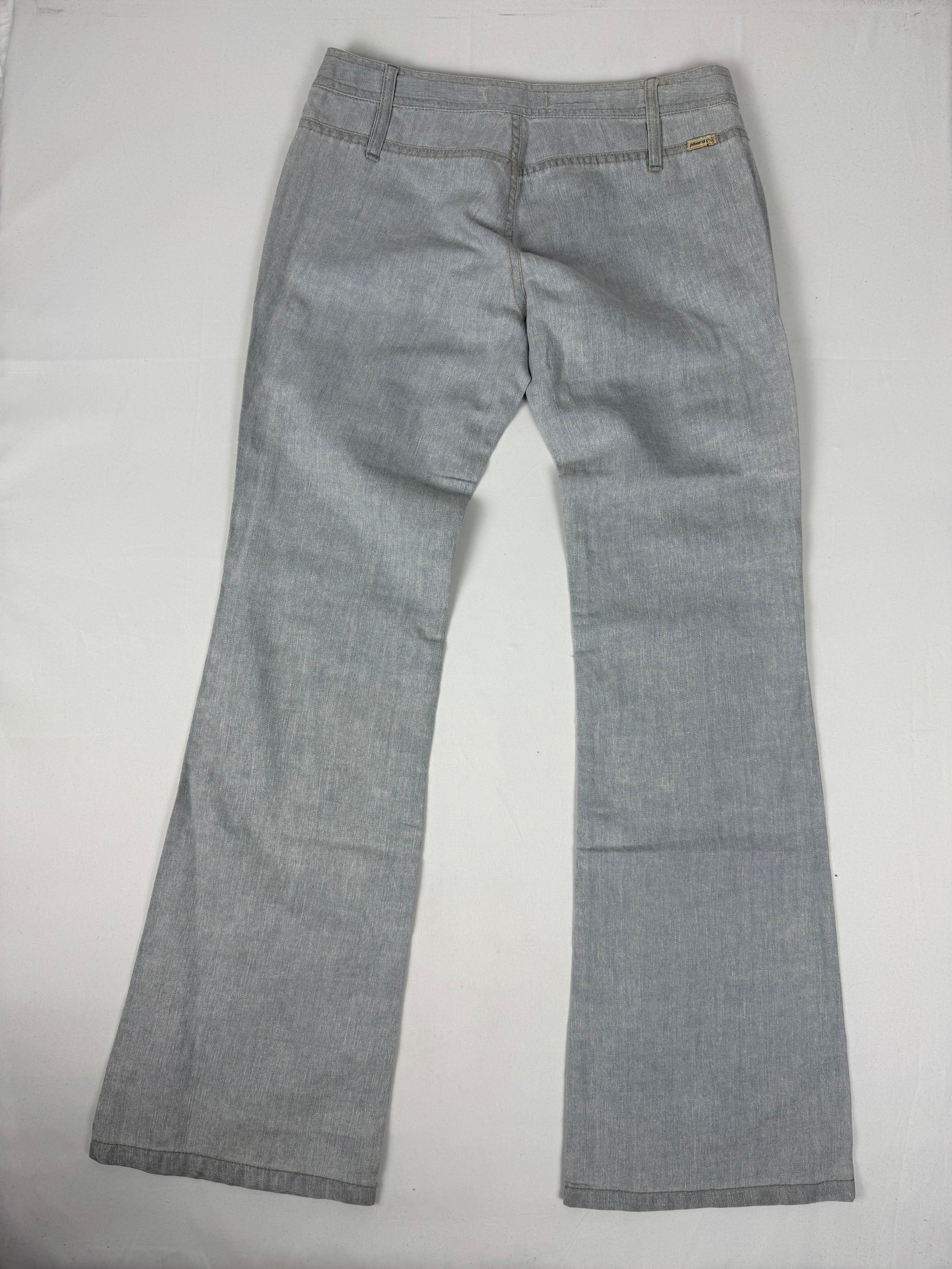 Grey denim low rise flare pants (M/L)