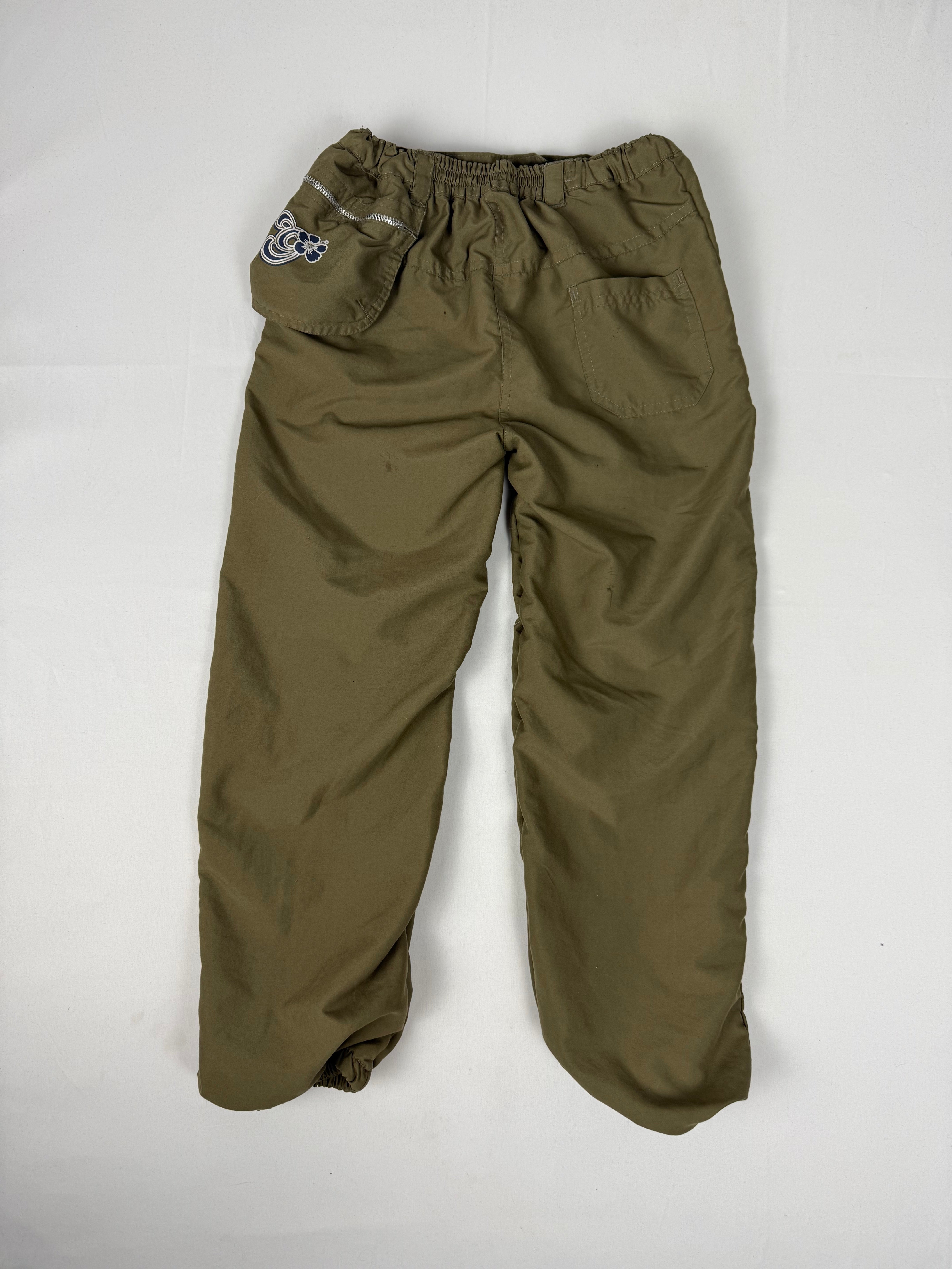 Khaki low waist cargo capri pants (XXS/XS)