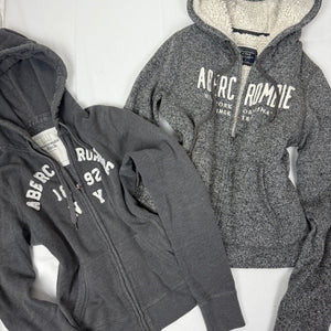 Grey inside fleece cotton hoodie (S)