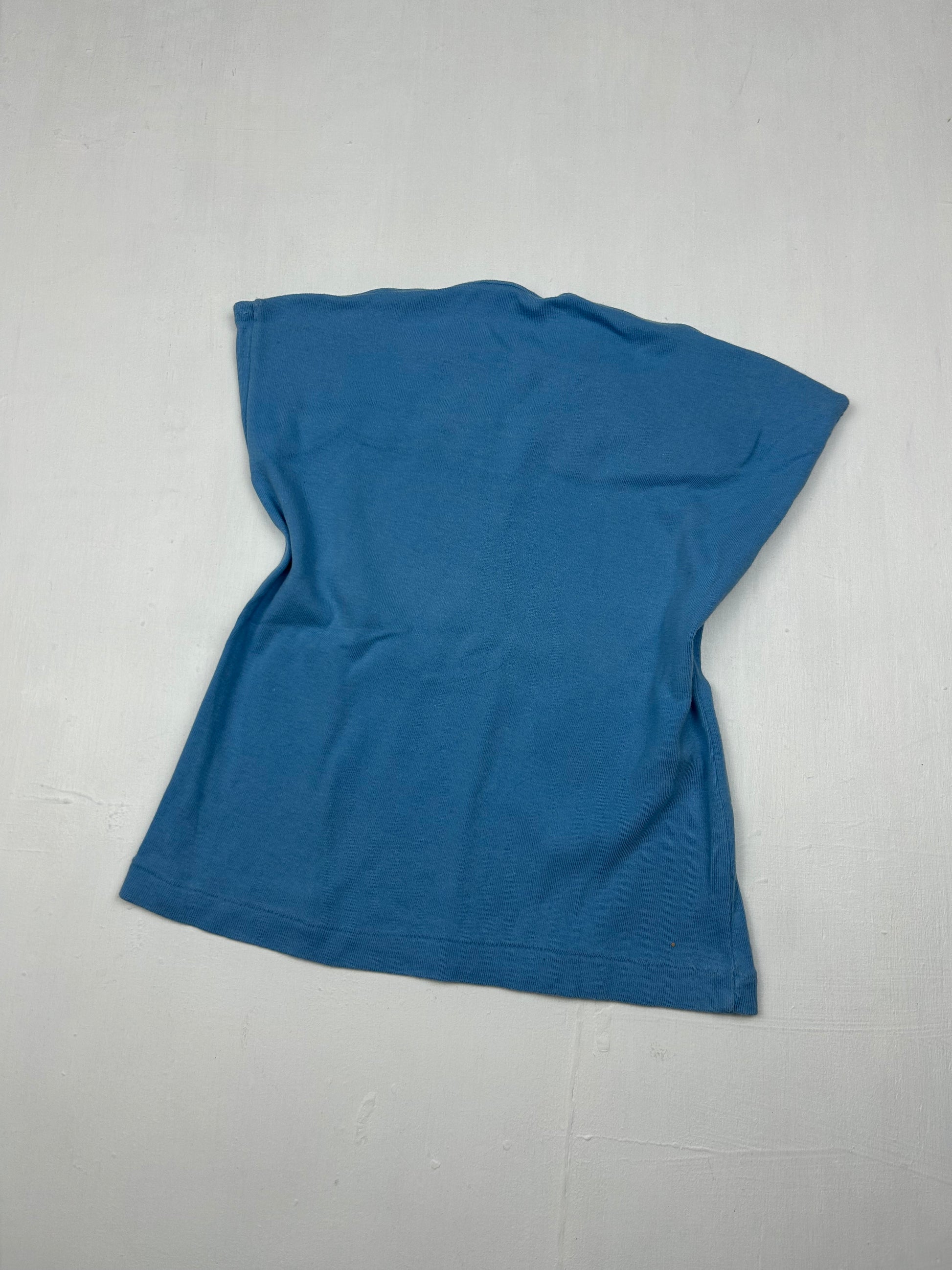 Blue cotton stretchy tube top (S/M)