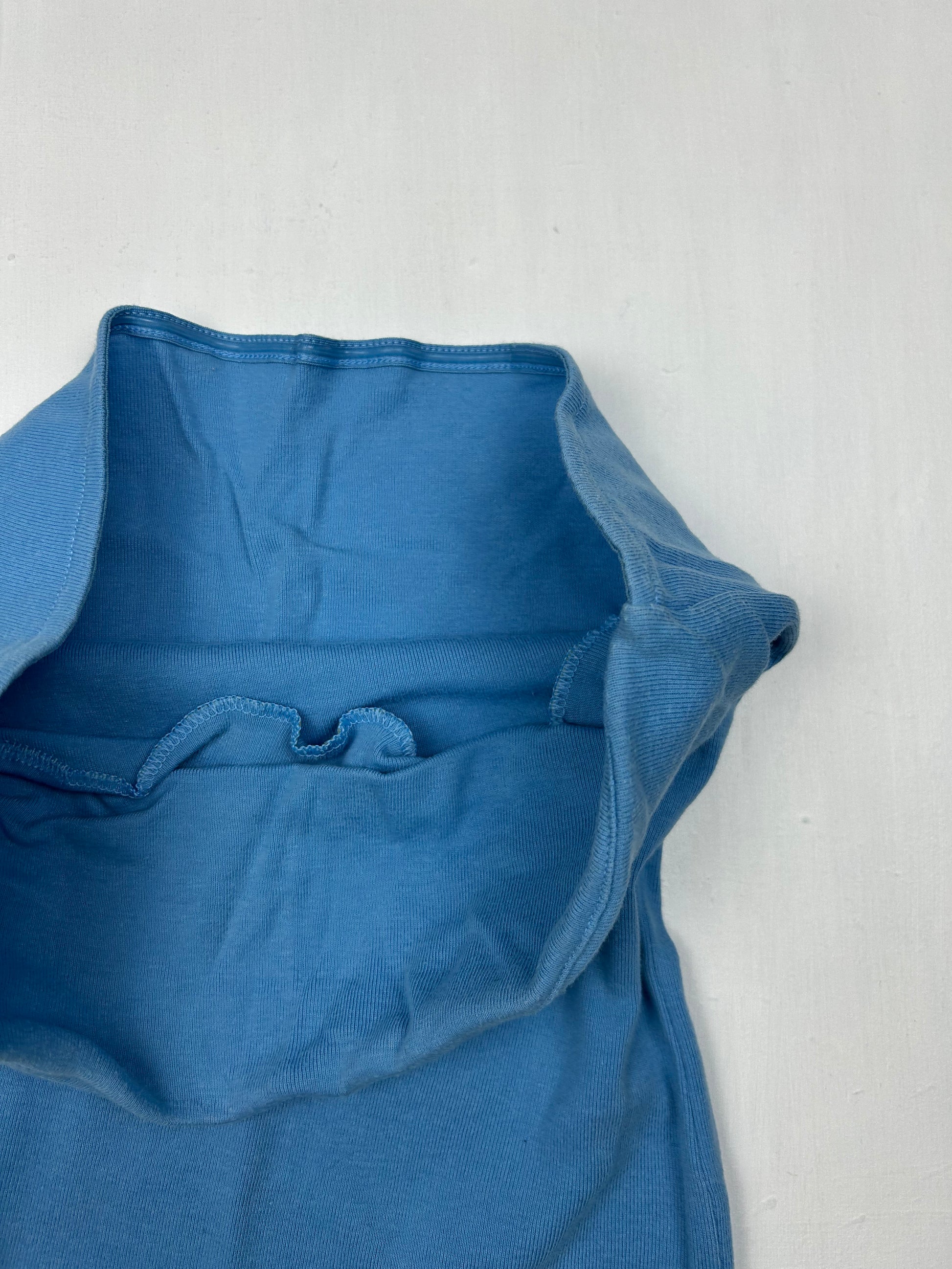 Blue cotton stretchy tube top (S/M)