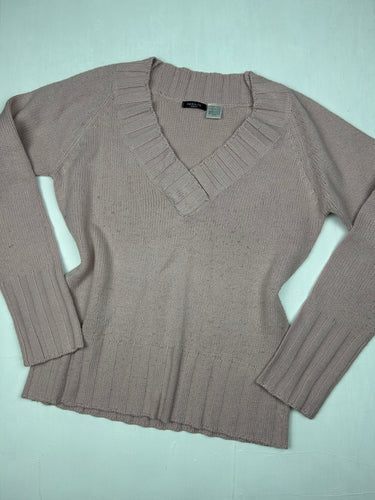 Pink V neck jumper (S/M)