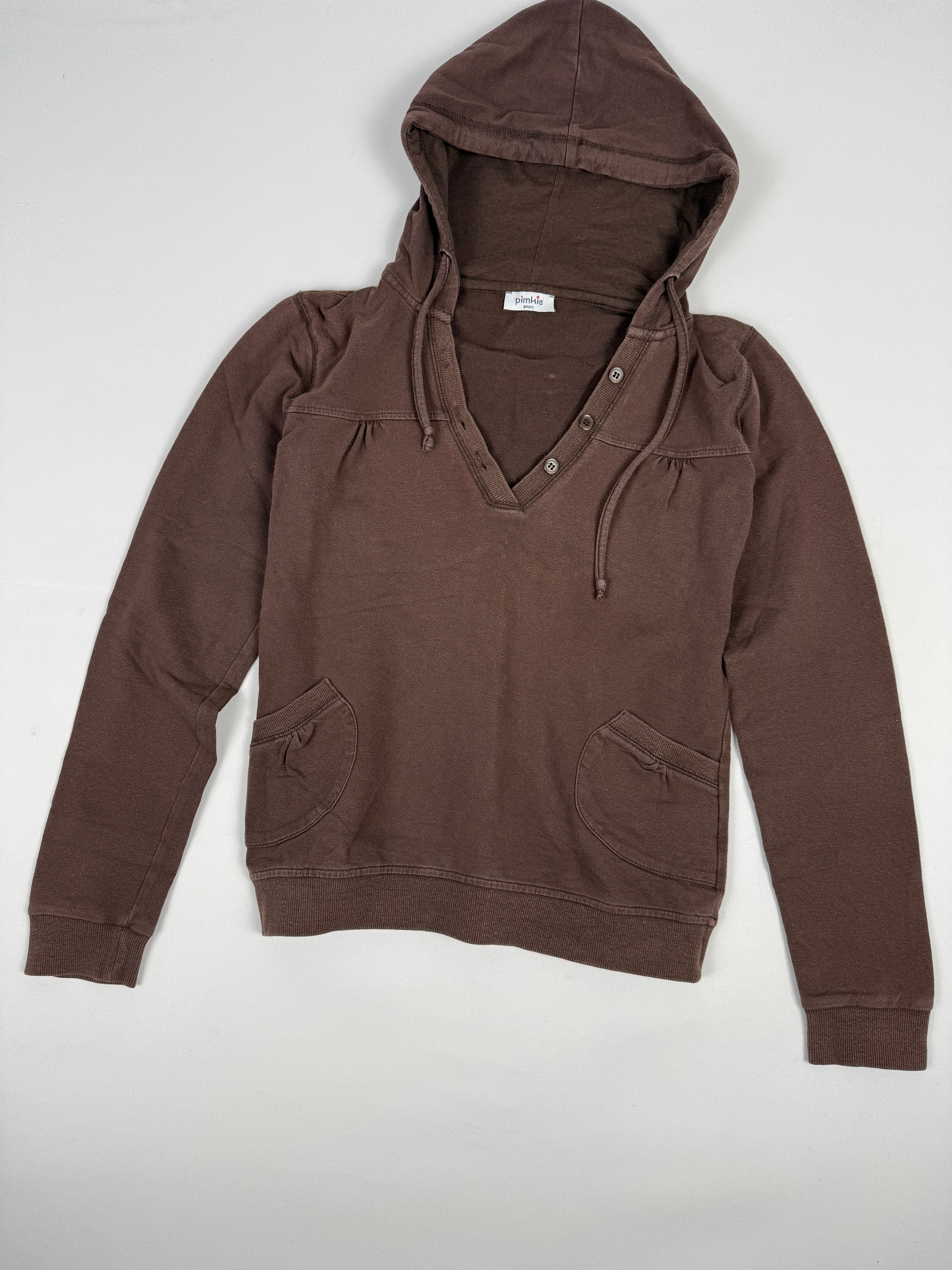 Brown cotton hoodie (M)