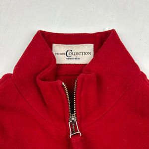 Red fleece office zip up jacket (M)