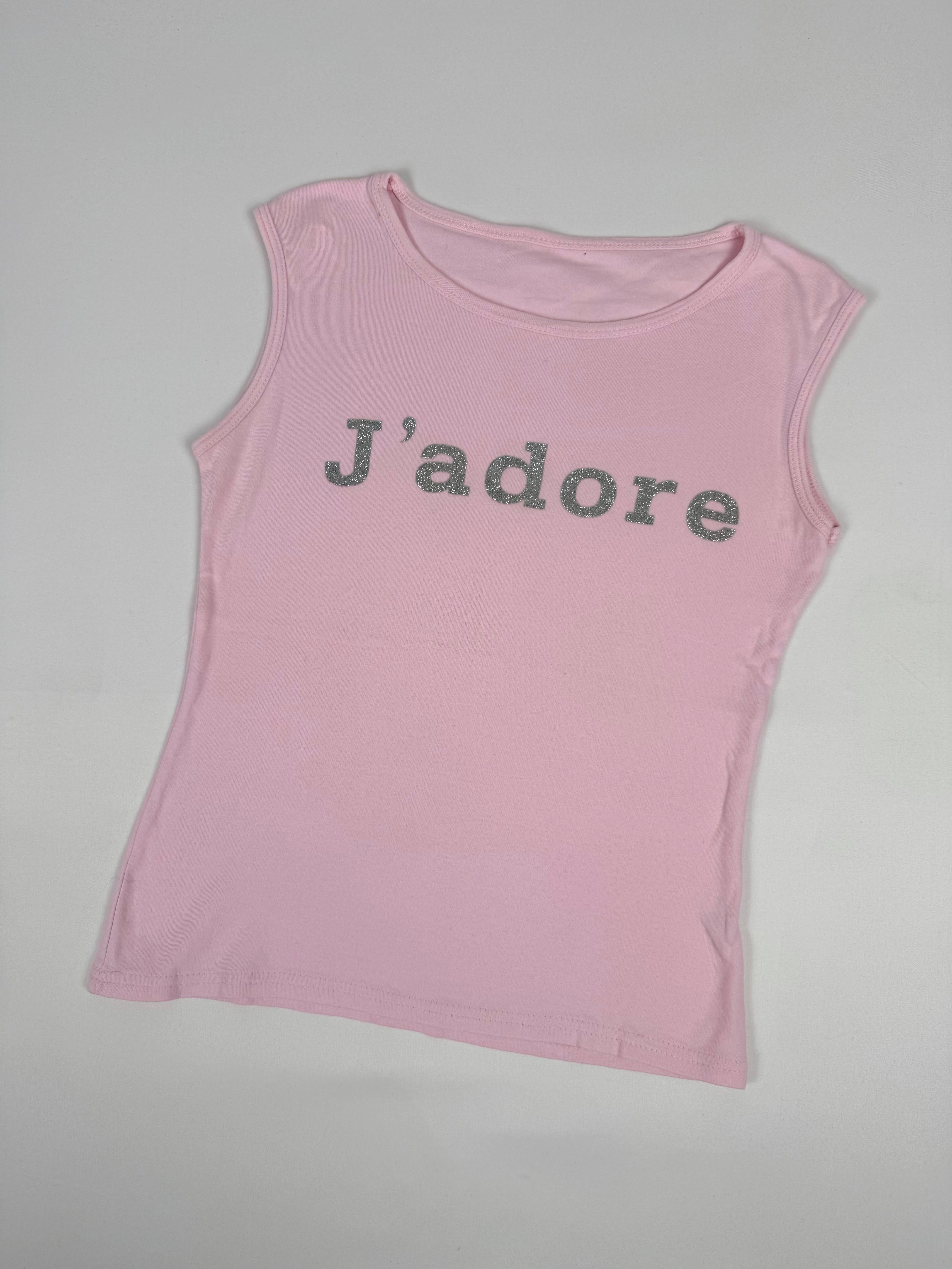 Baby pink j'adore top (M)