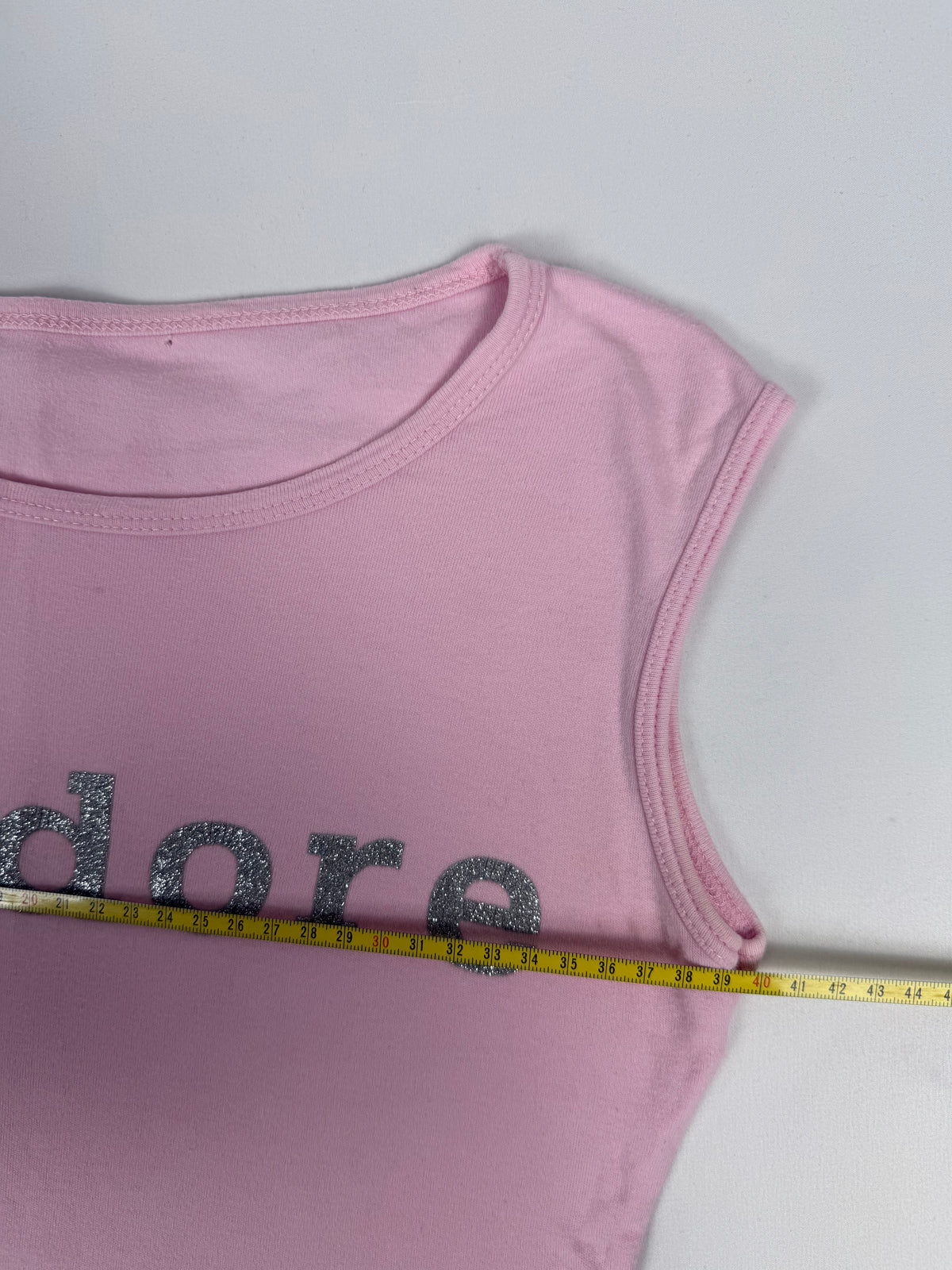Baby pink j'adore top (M)