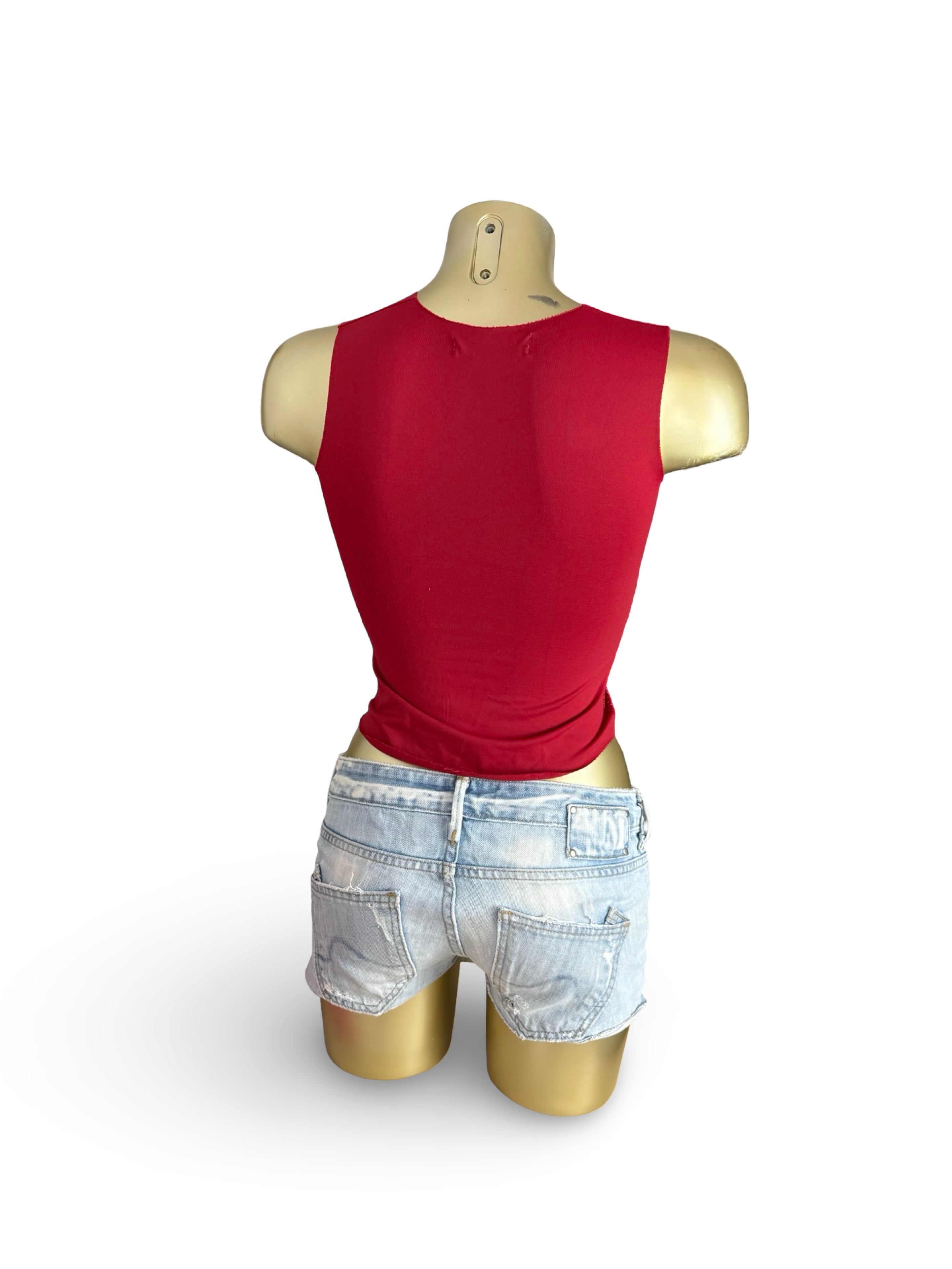 Red graphic top (XS)