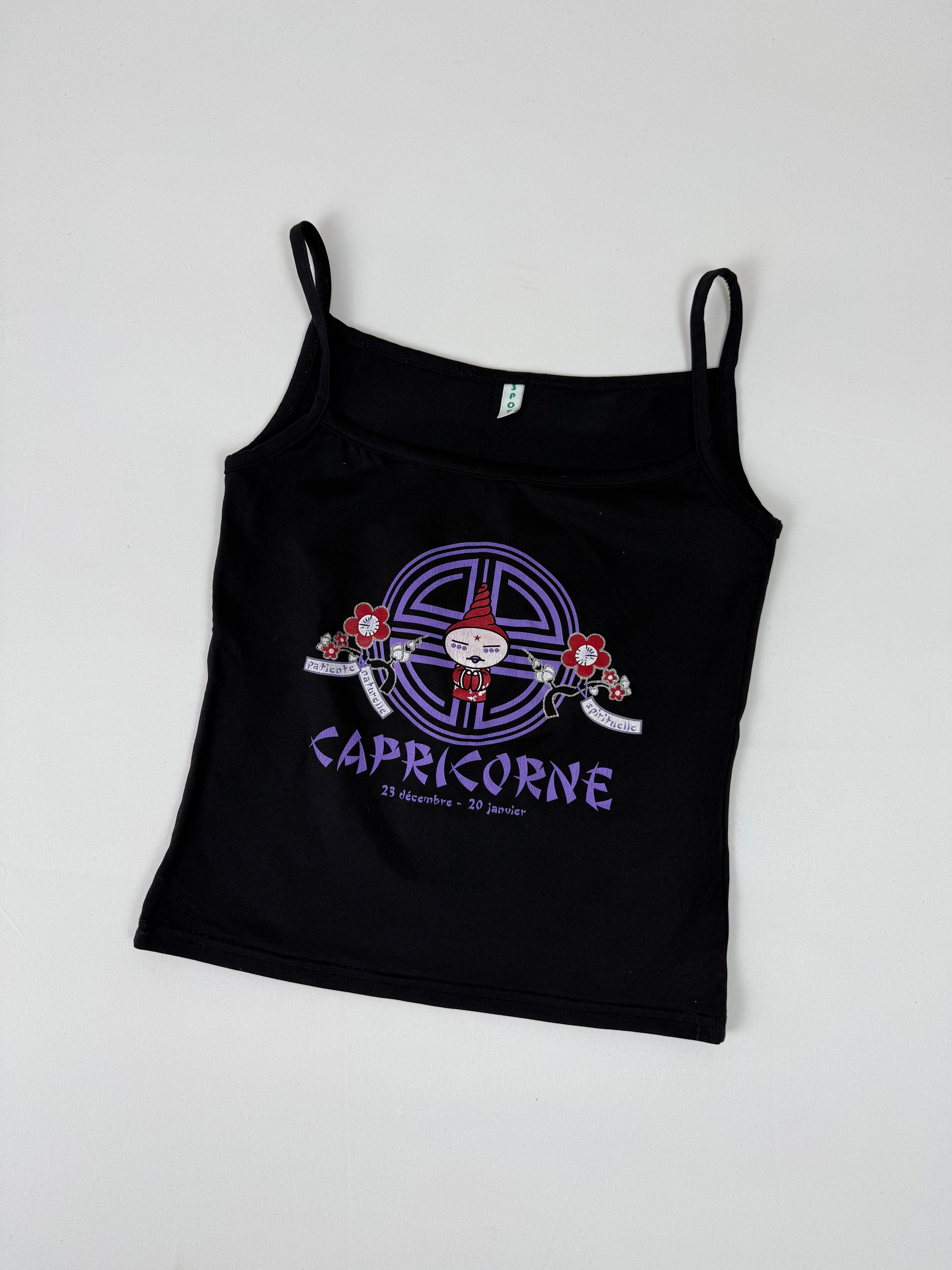 Black graphic astrology top (M)
