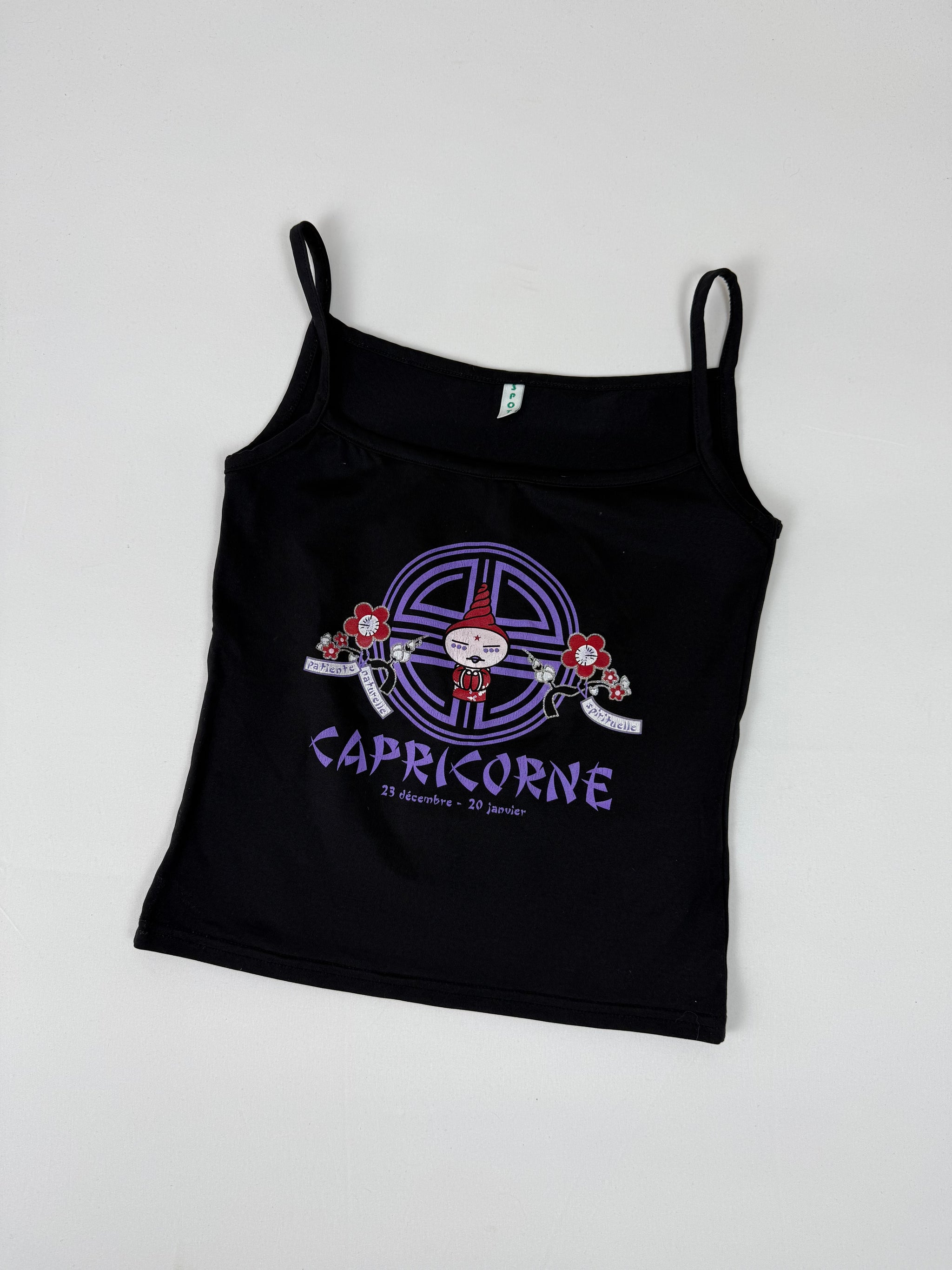 Black graphic astrology top (M)
