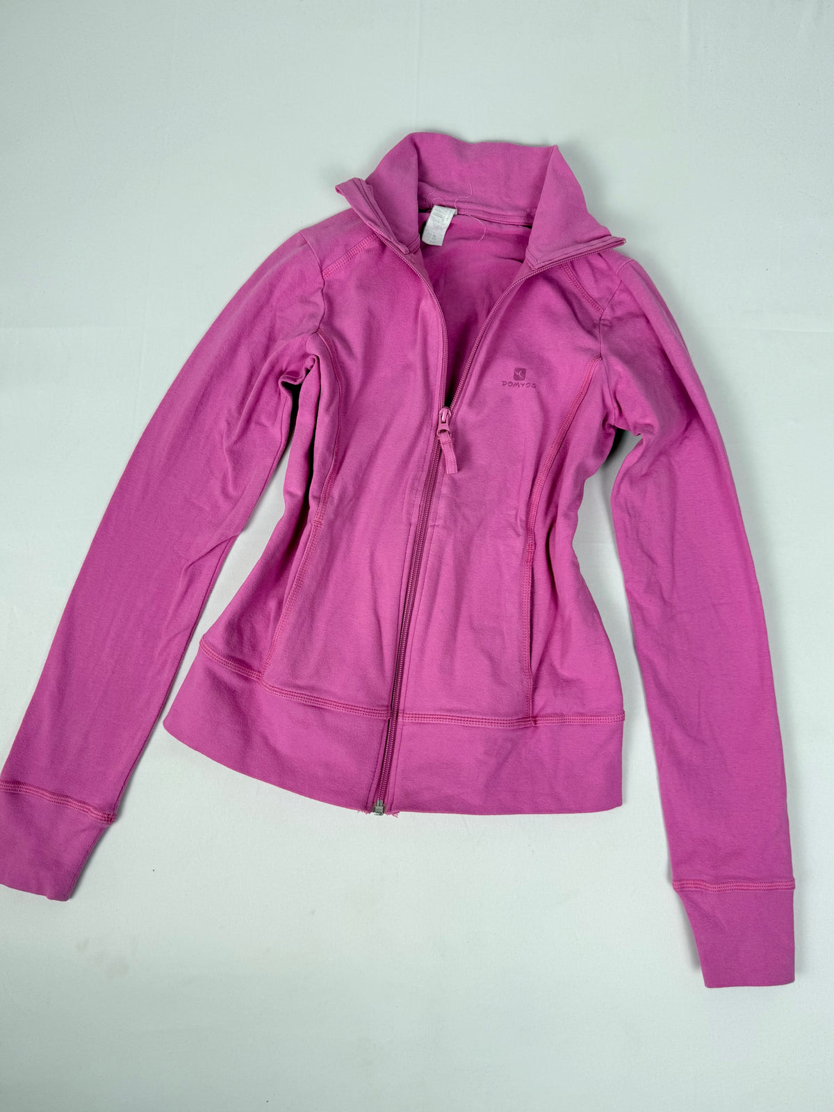 Pink zip activewear sweatshirt (M)