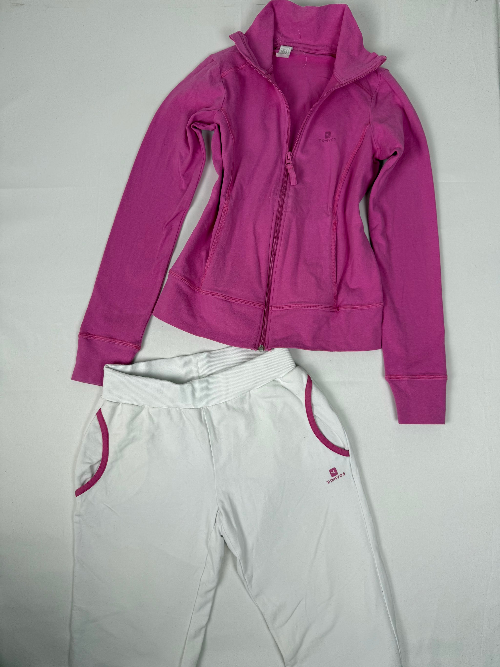 Pink zip activewear sweatshirt (M)
