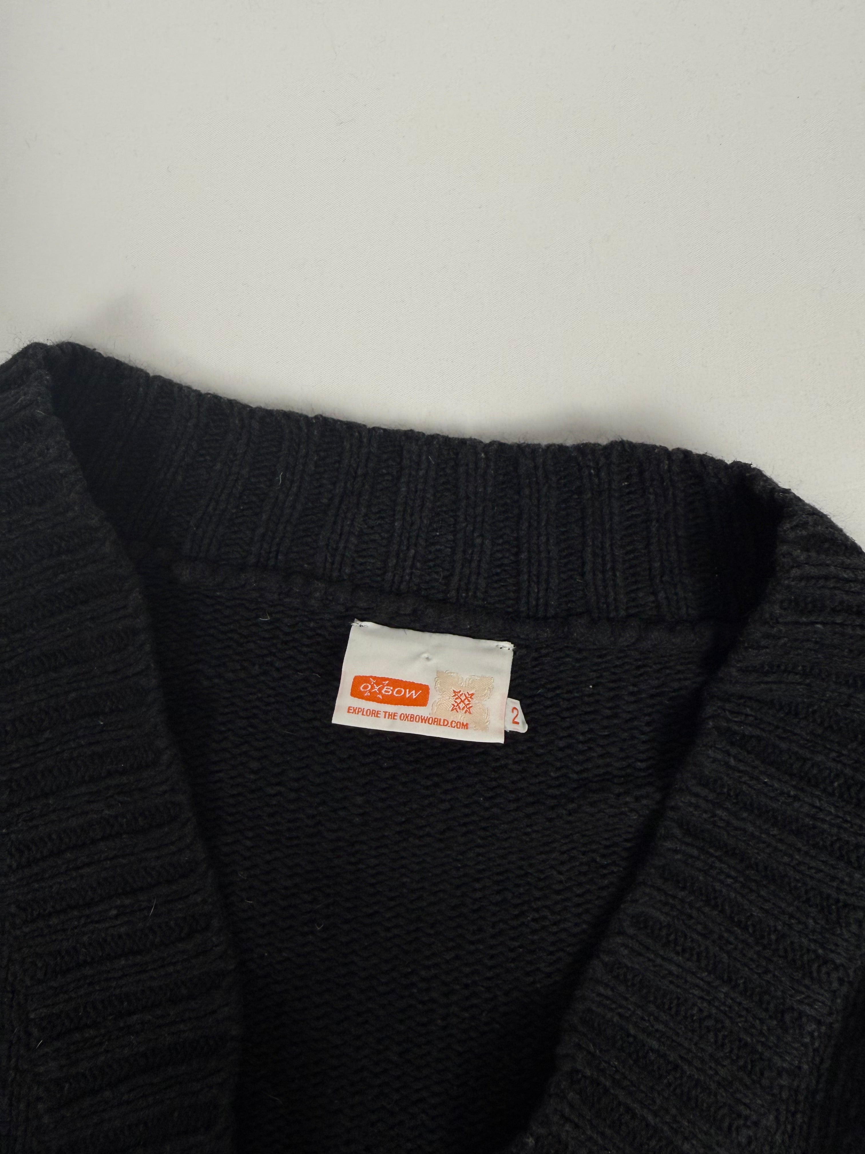 Mini-robe en maille grise à manches courtes avec nouage (S)