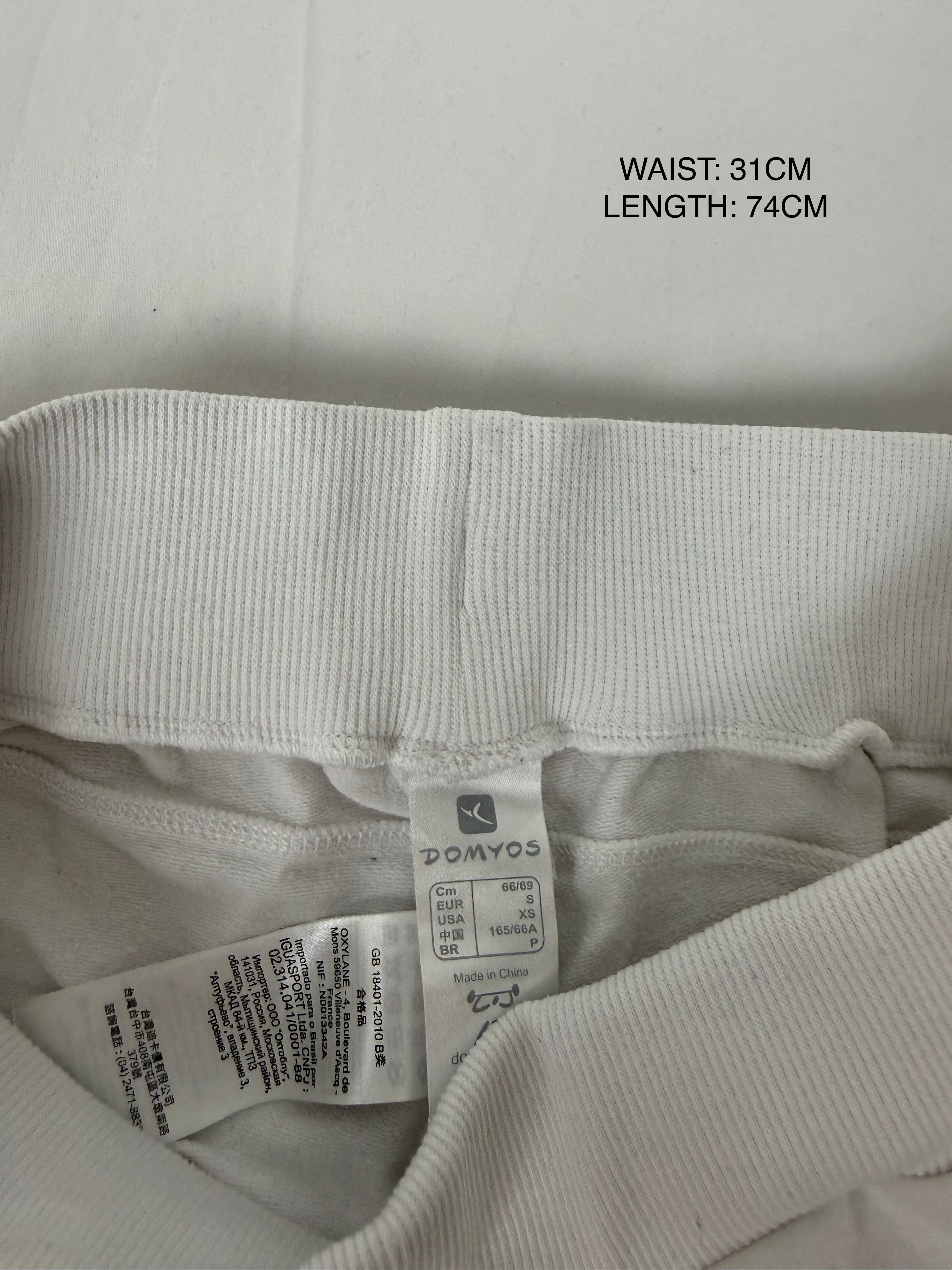 White low waist capri activewear pants (S)