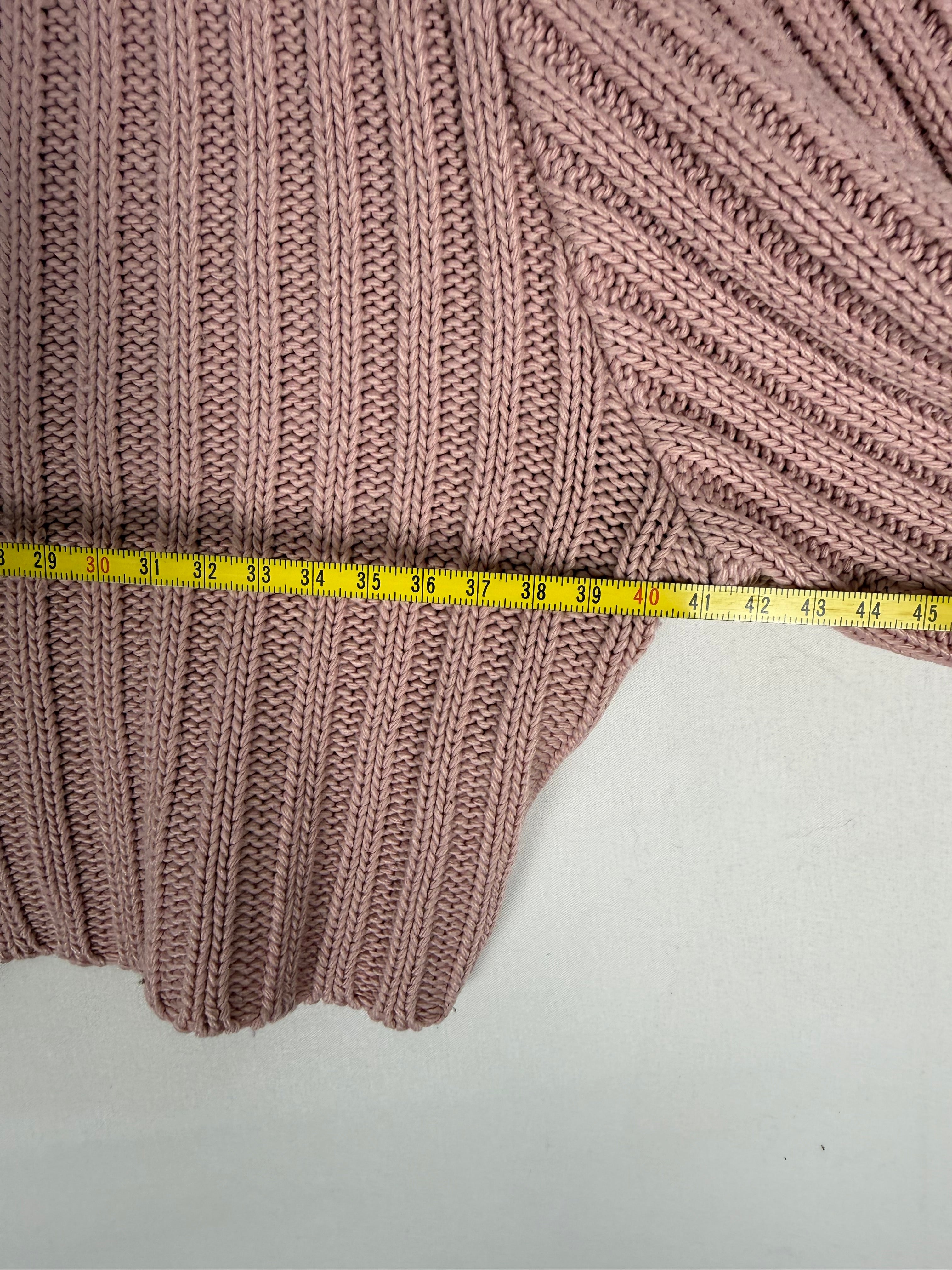 Baby pink zip up bolero jumper (M)
