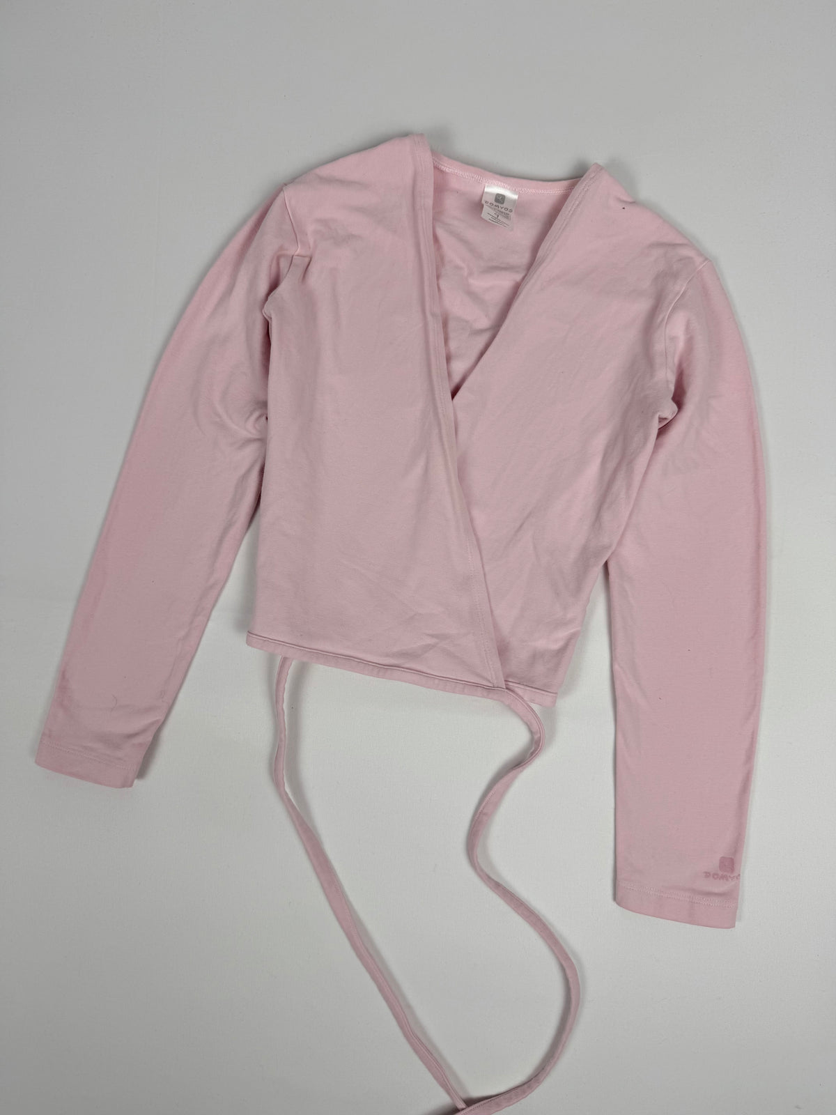 Baby pink tie up ballet bolero top (XS)