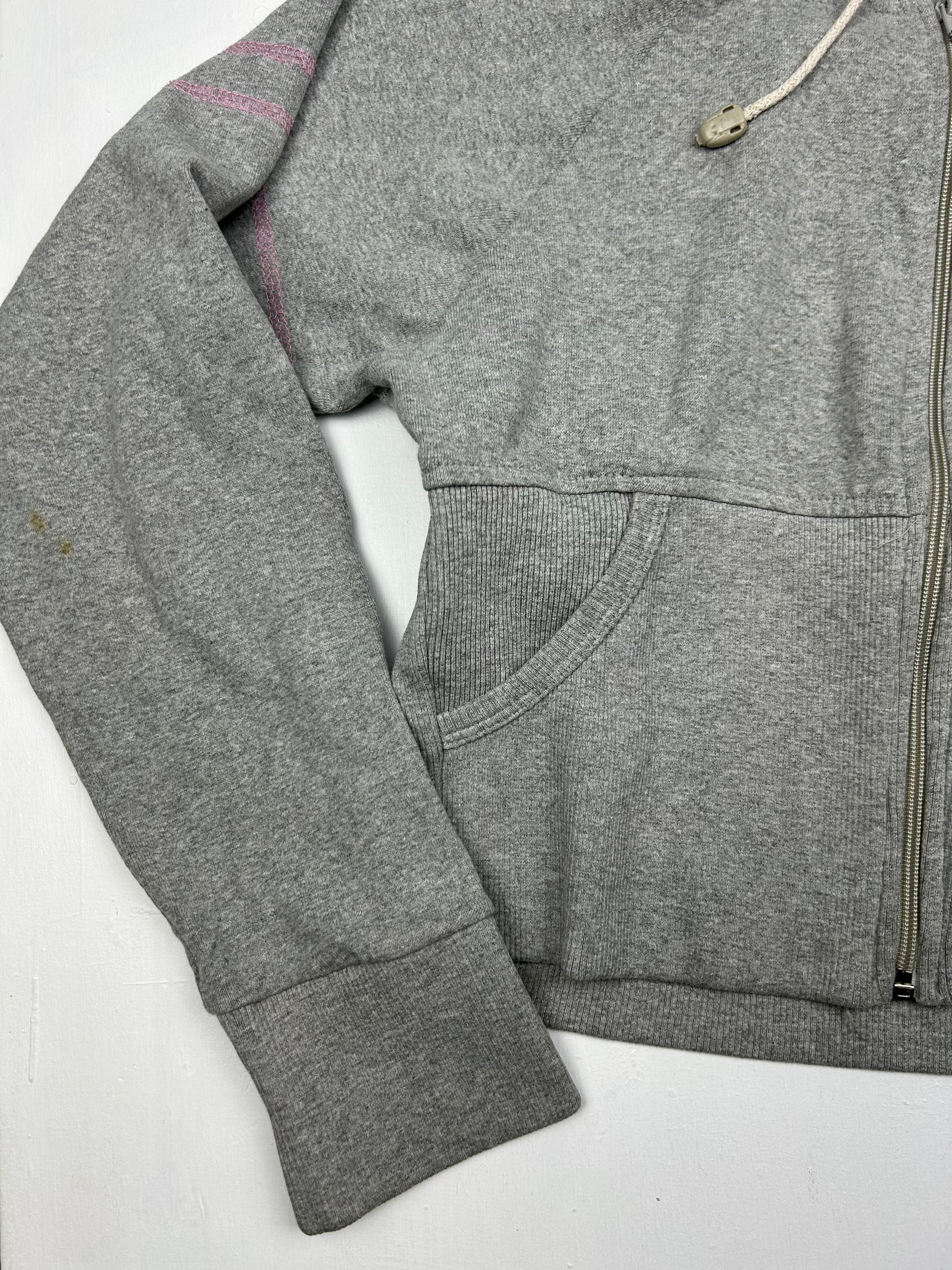 Grey elastic waist cotton hoodie (S/M)