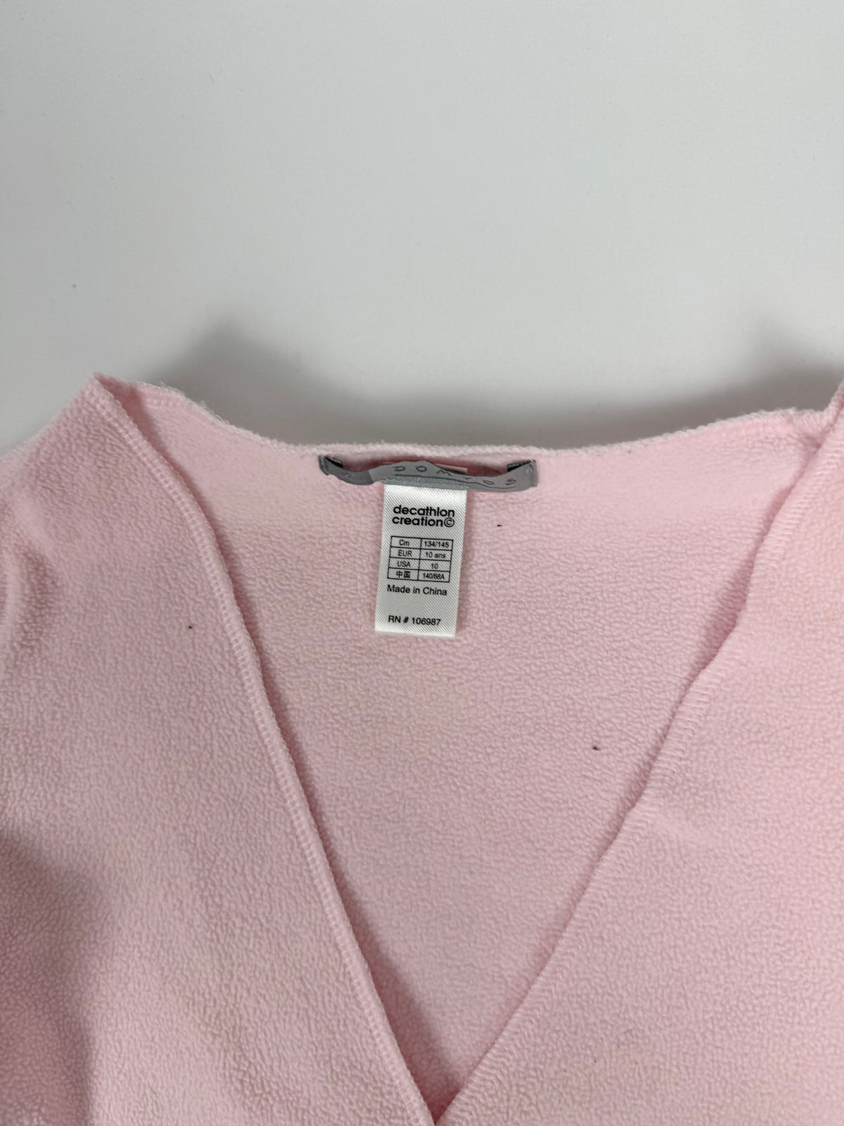 Pink fleece tie up bolero (XS)