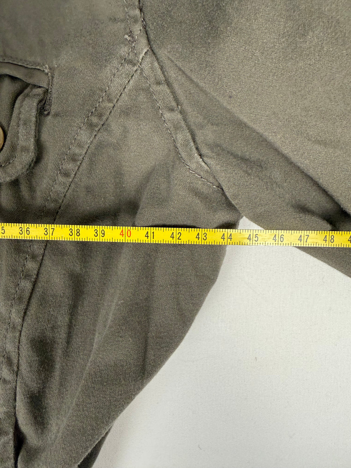 Khaki 100% cotton tight fit jacket (L)