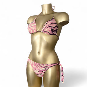 Pink panther print bikini set (S/M)