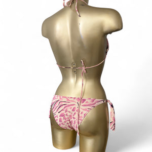Pink panther print bikini set (S/M)