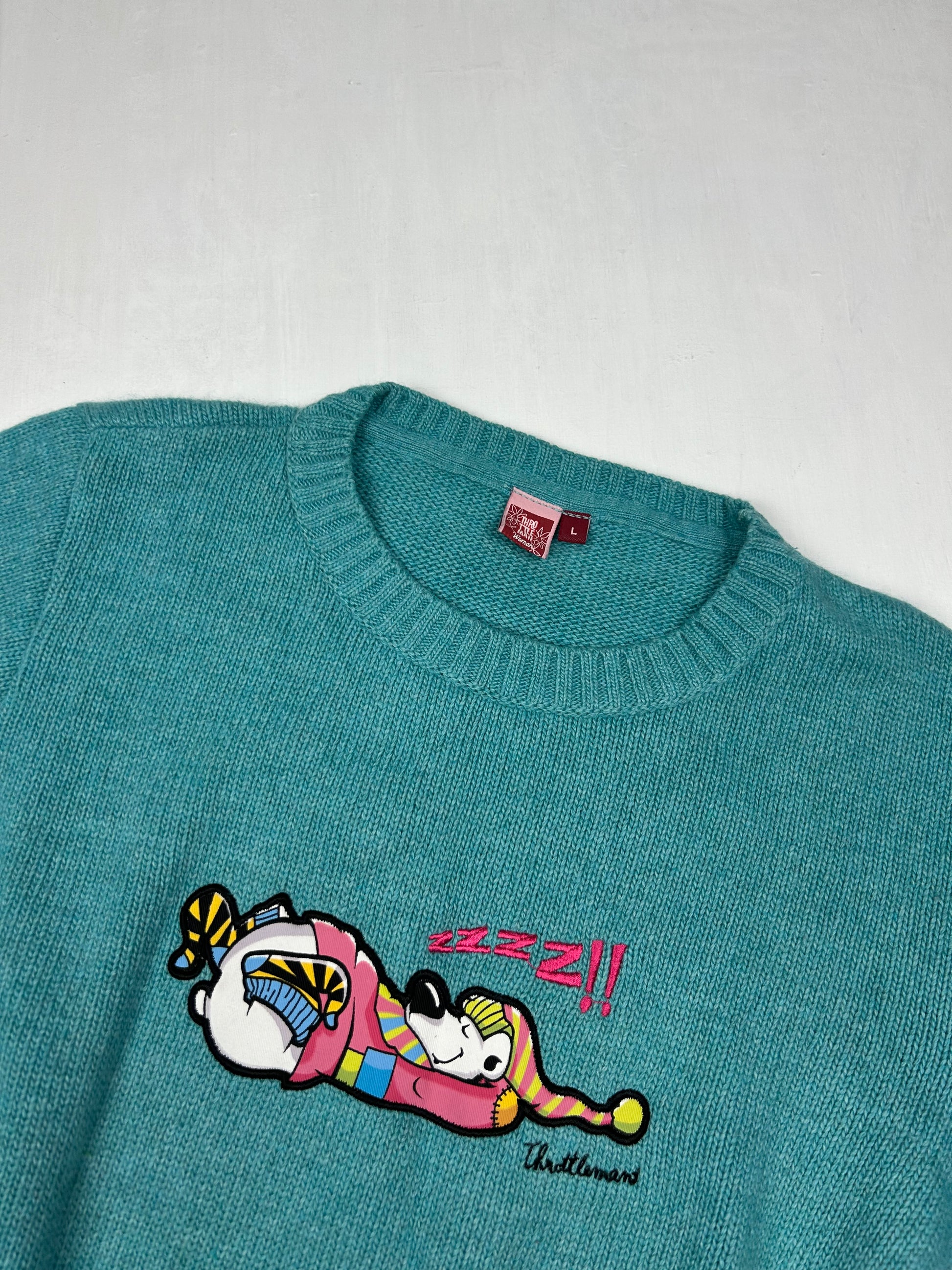 Green cartoon logo jumper (M/L)