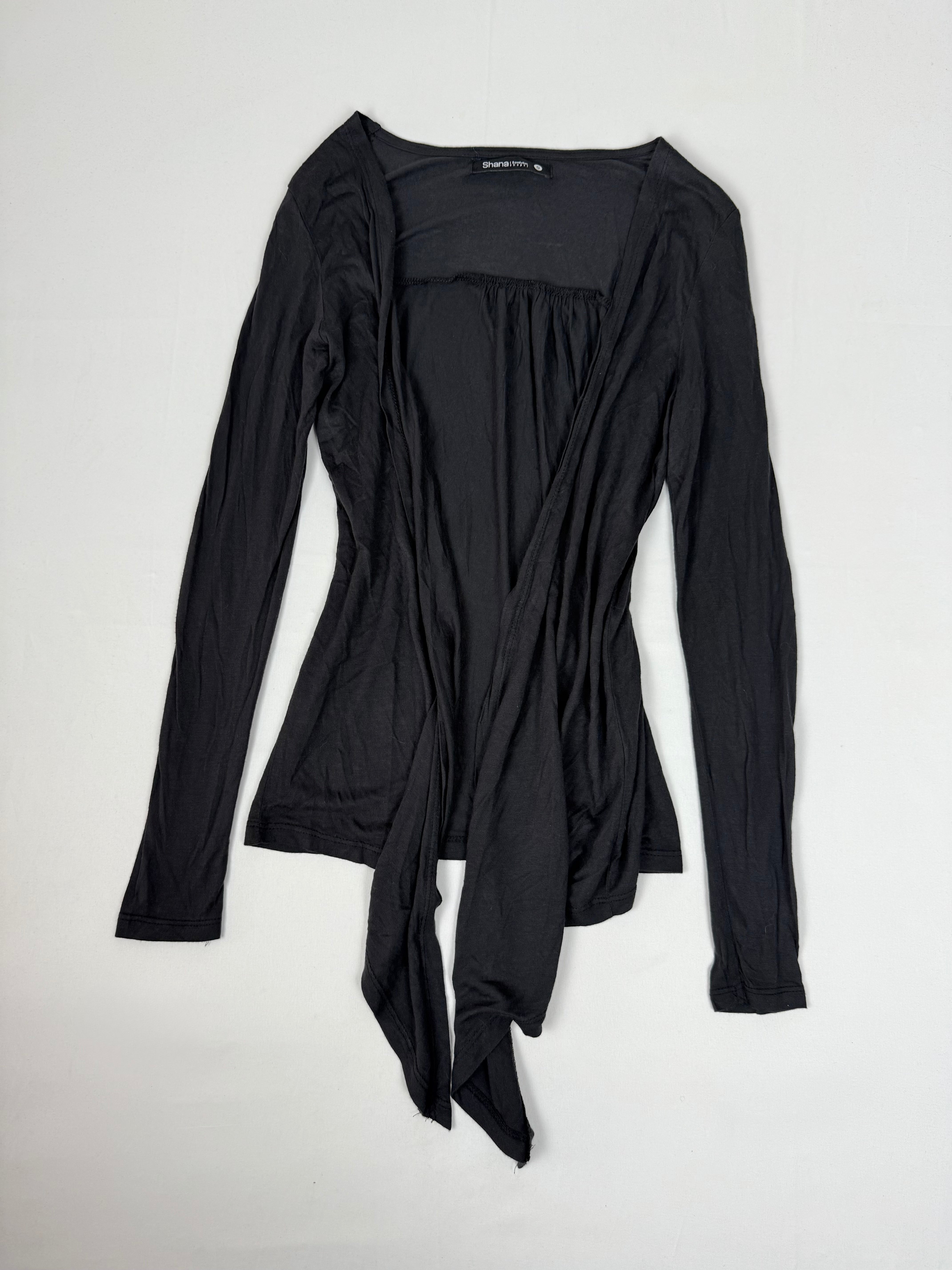 Black tie up bolero long sleeves top (S)