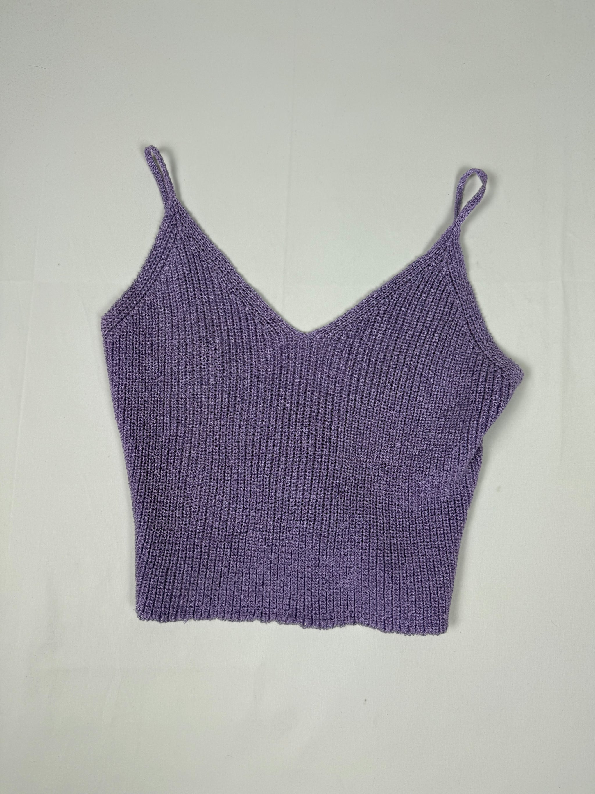 Lilac crochet 100% cotton cami top (S/M)