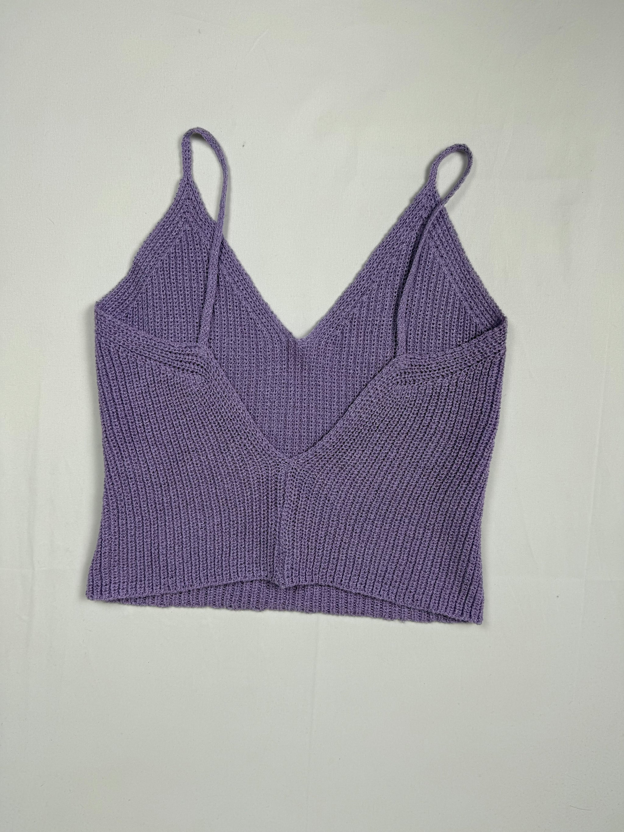 Lilac crochet 100% cotton cami top (S/M)