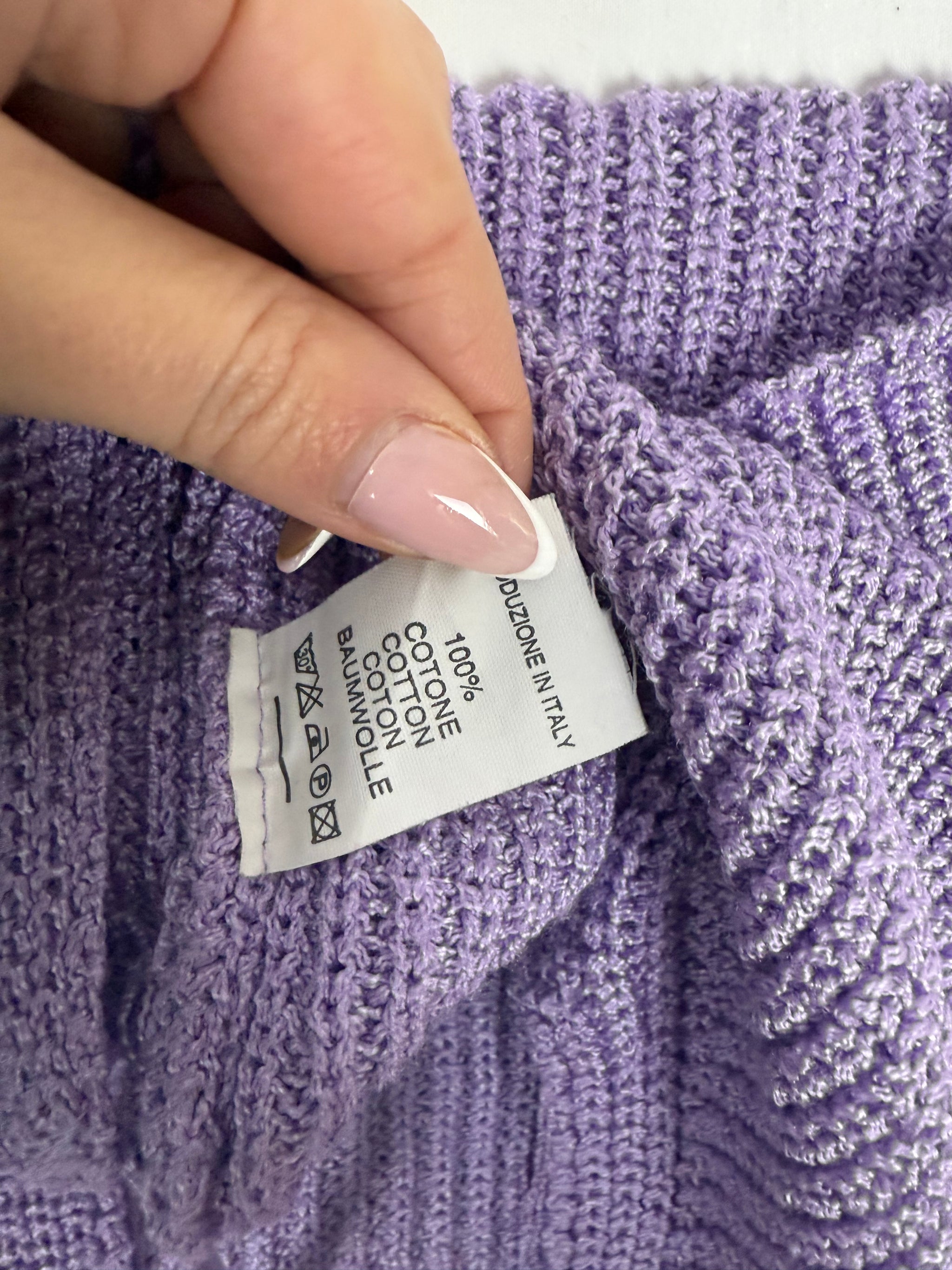 Lilac crochet 100% cotton cami top (S/M)