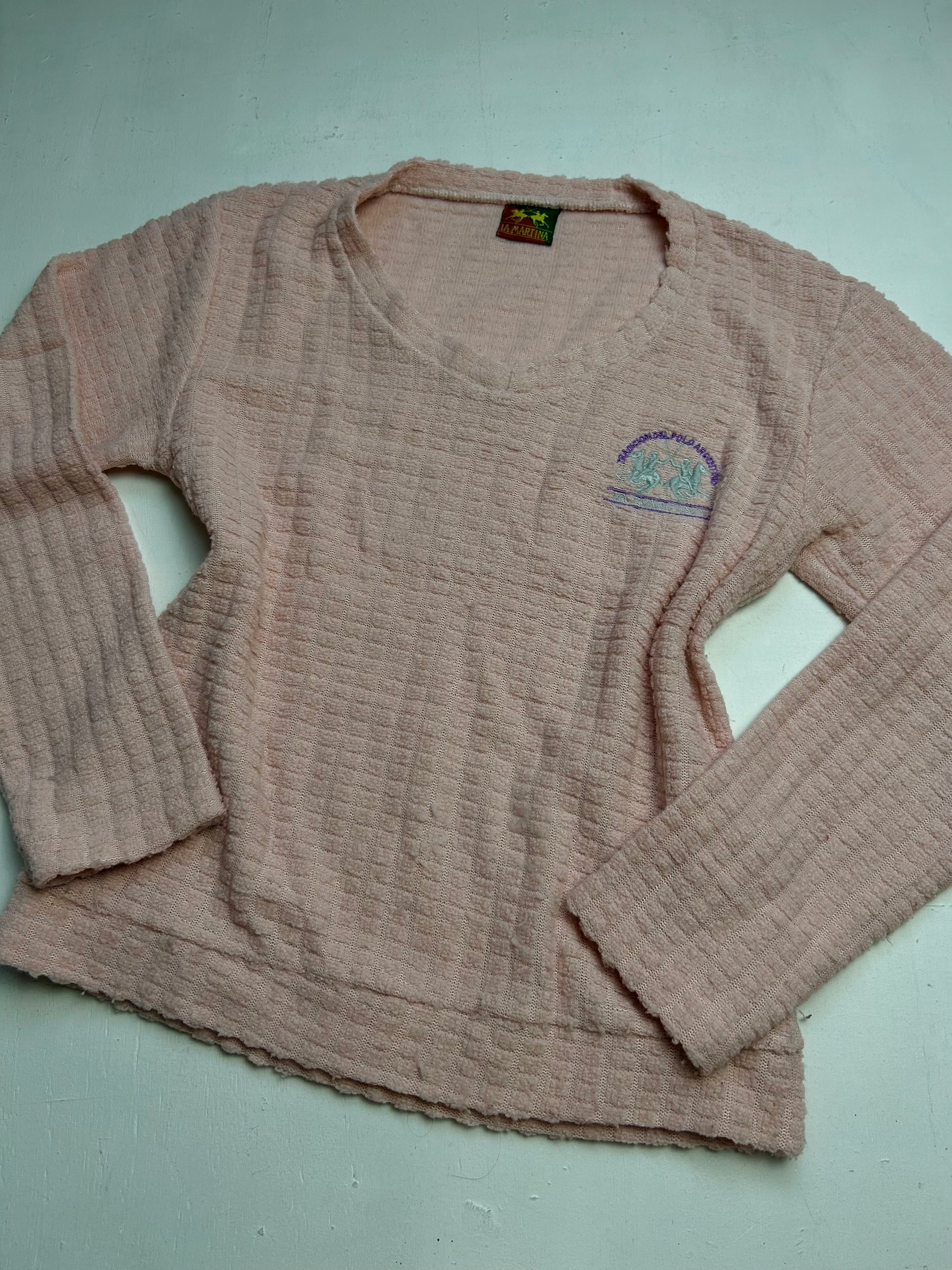 Baby pink logo jumper (S/M)