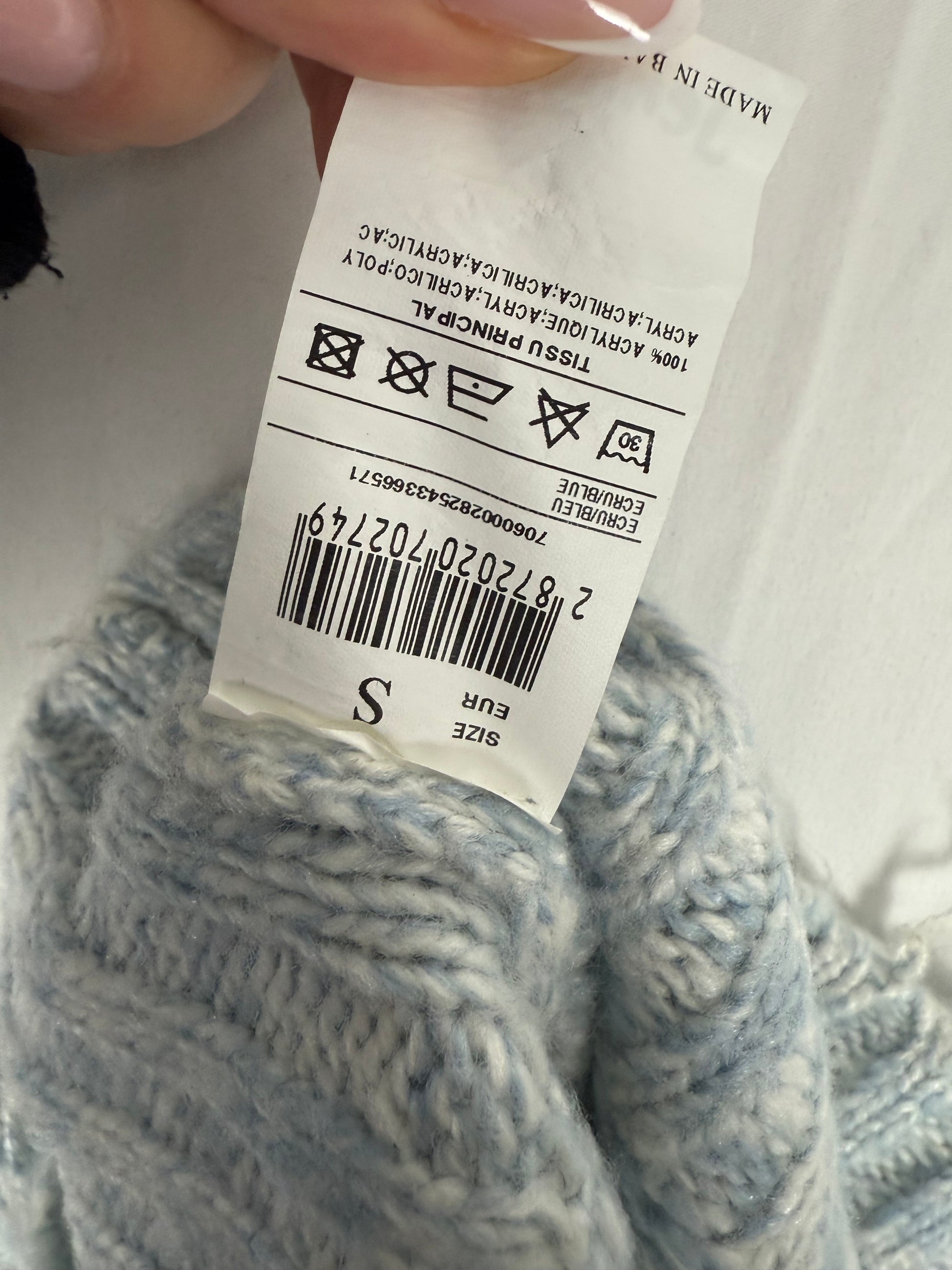 Baby blue turtleneck jumper (S)