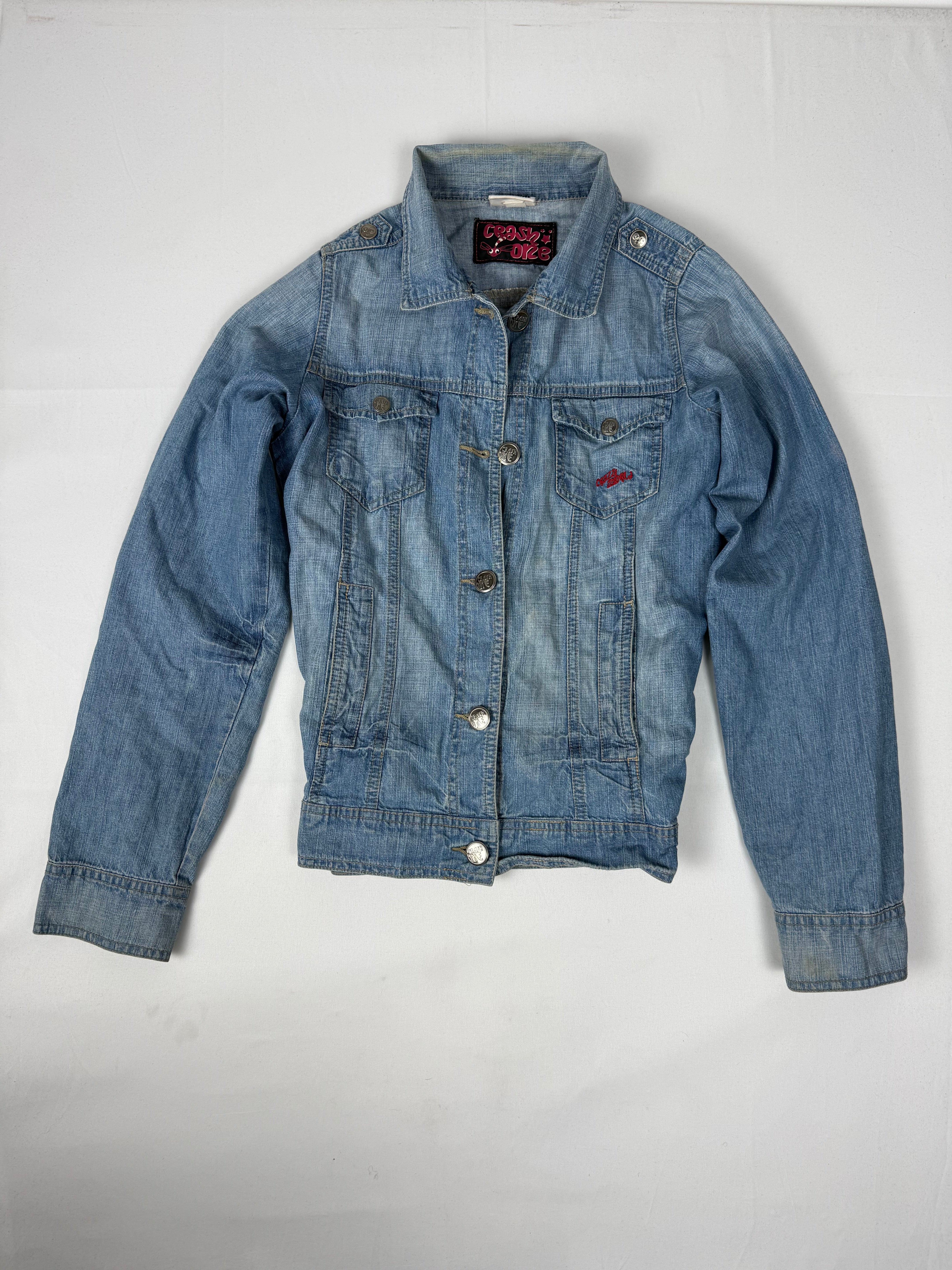 Blue denim buttons up jacket (S/M)
