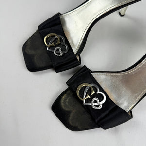 Black square toes kitten heels mules (37)