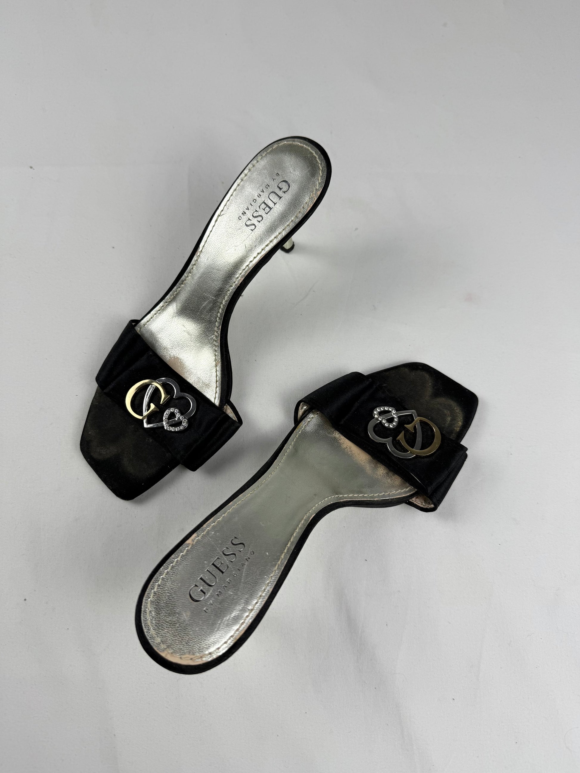 Black square toes kitten heels mules (37)