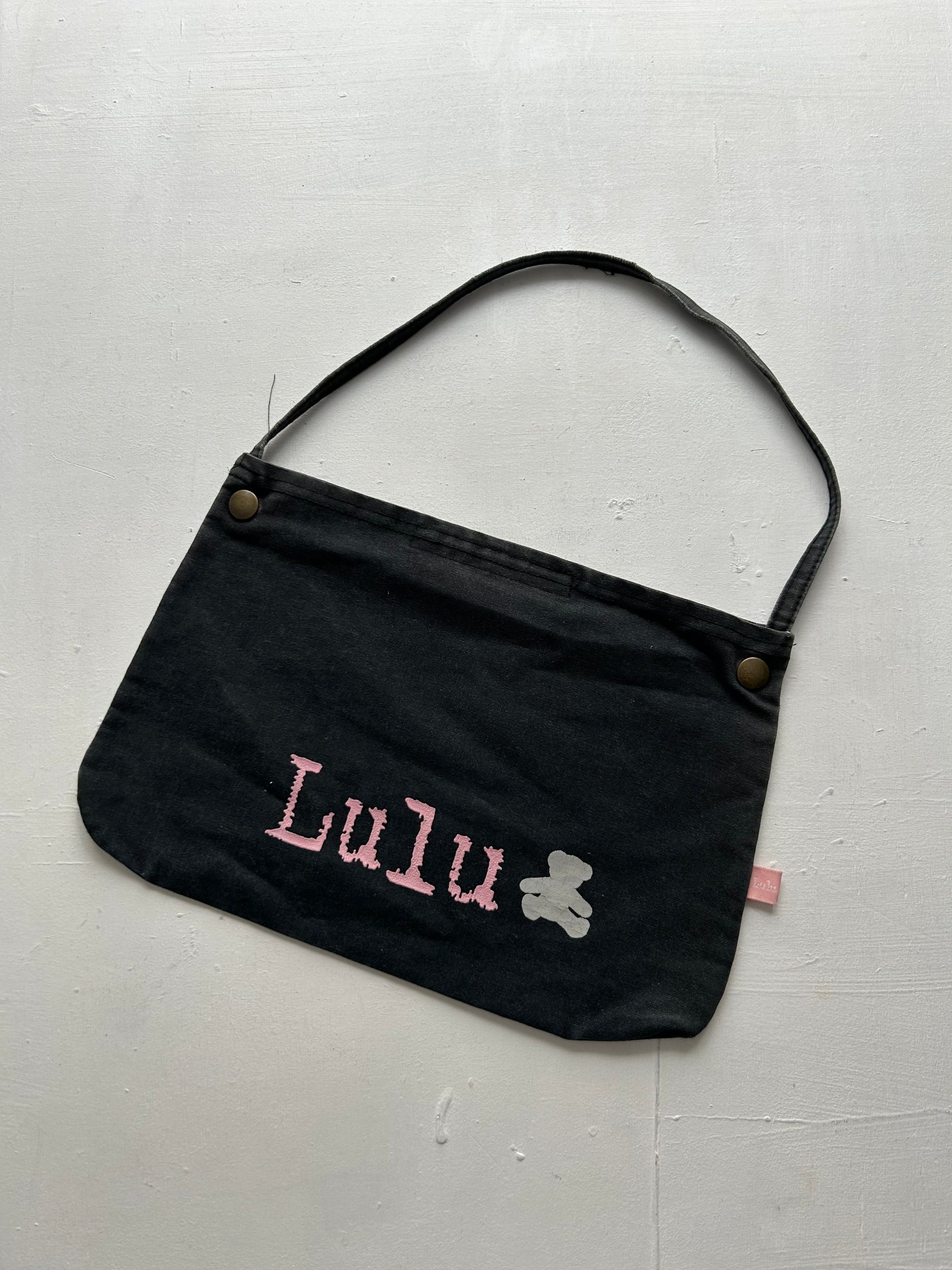 Navy denim cotton mini bag