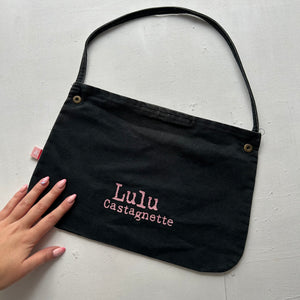 Navy denim cotton mini bag