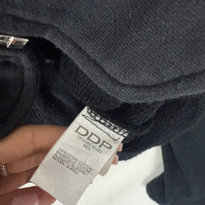 Black zip up 100% cotton sweatshirt jacket (L)