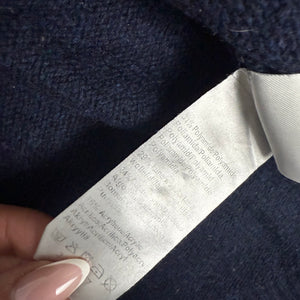 Navy wool short sleeves cardigan jumper (S/M)