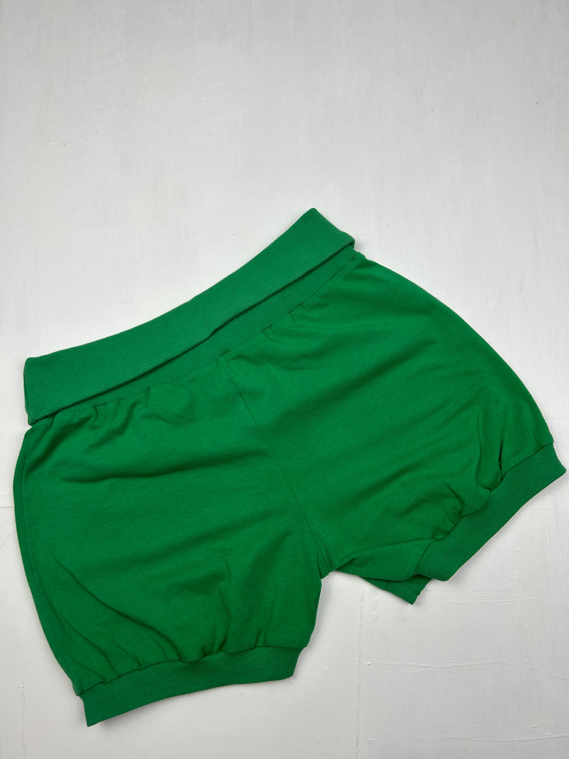 Green cotton low rise mini short (S/M)