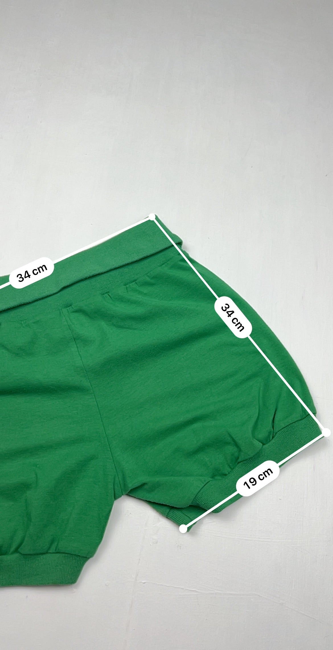 Green cotton low rise mini short (S/M)