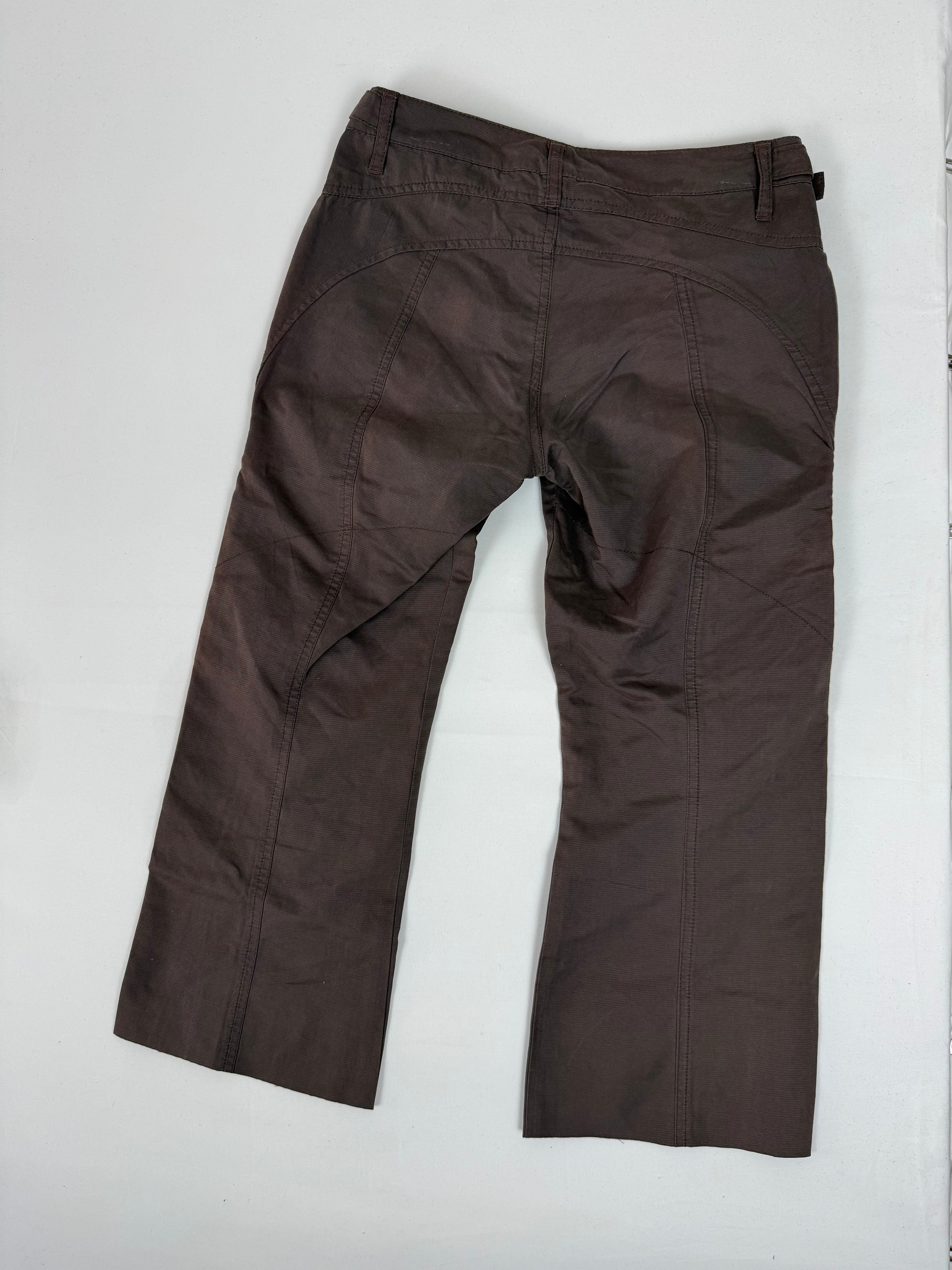Brown low rise utility capri pants (XS)