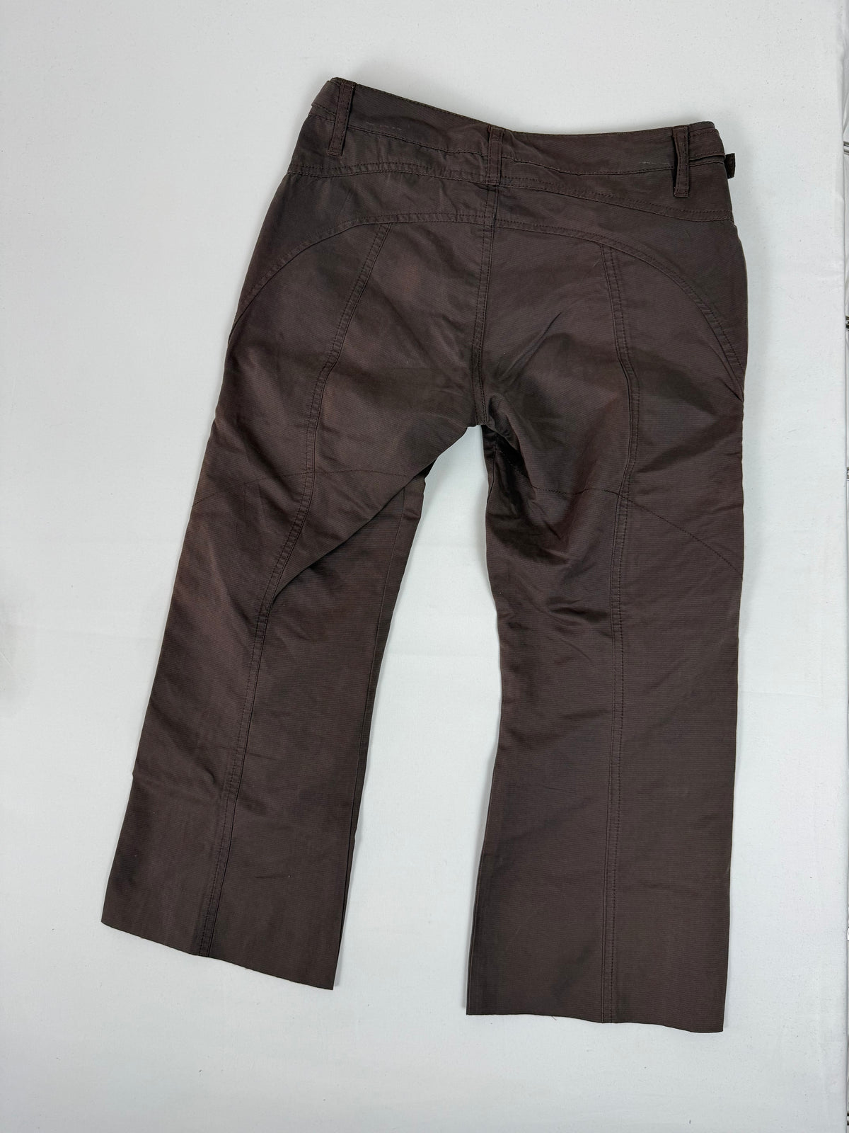 Brown low rise utility capri pants (XS)