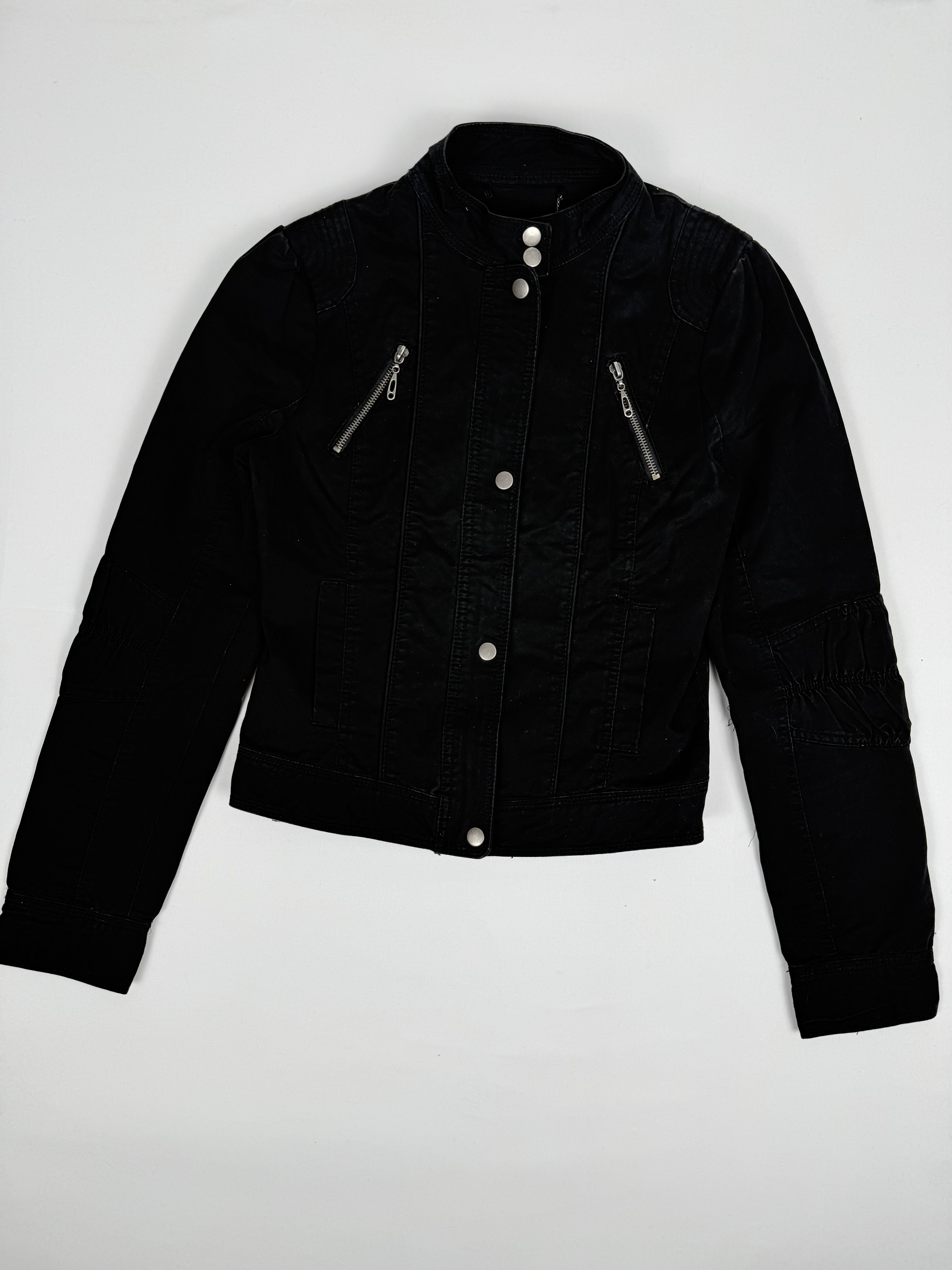 Blazer de bureau noir zippé (M)