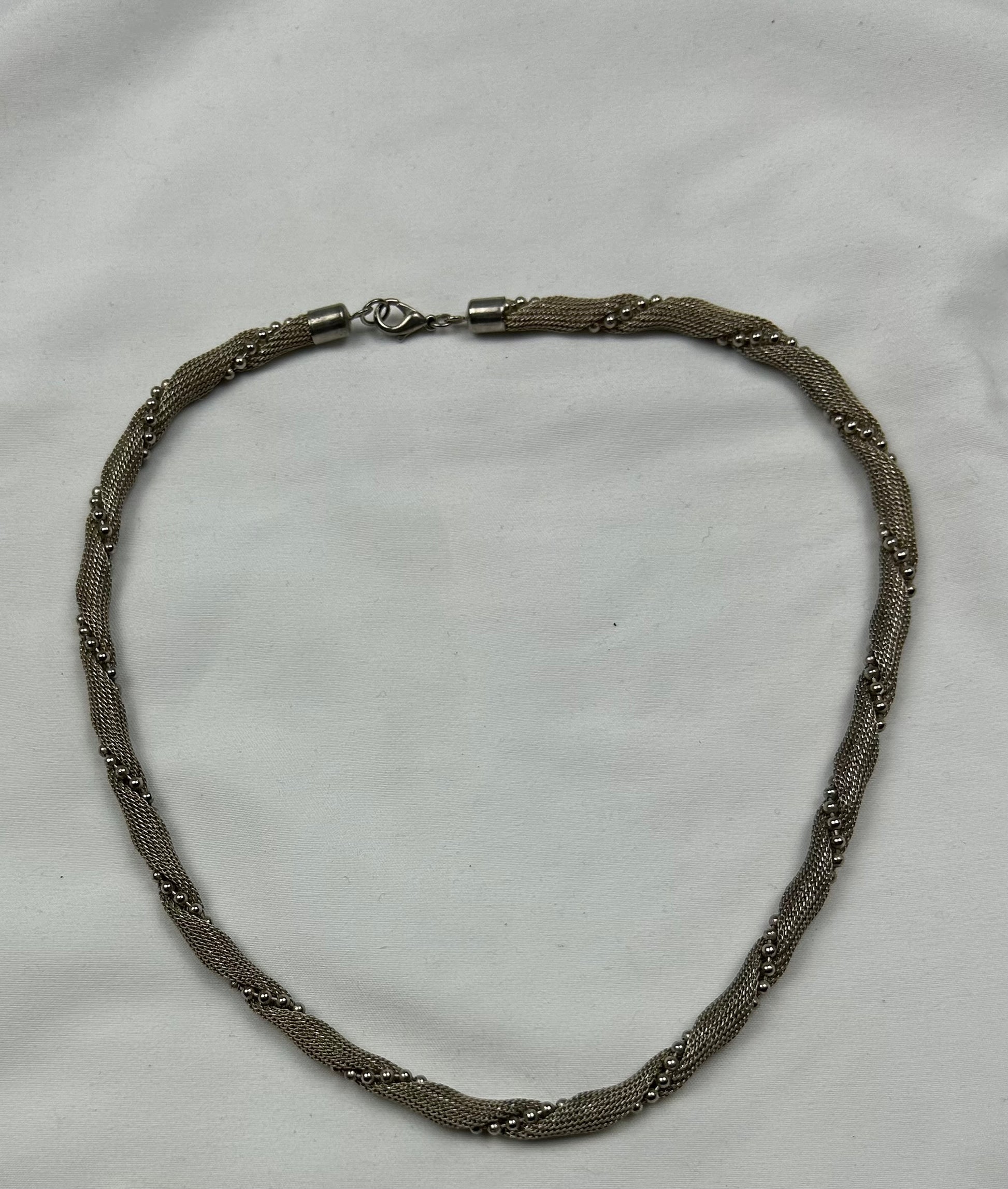 Silver stainless steel necklace + bracelet set