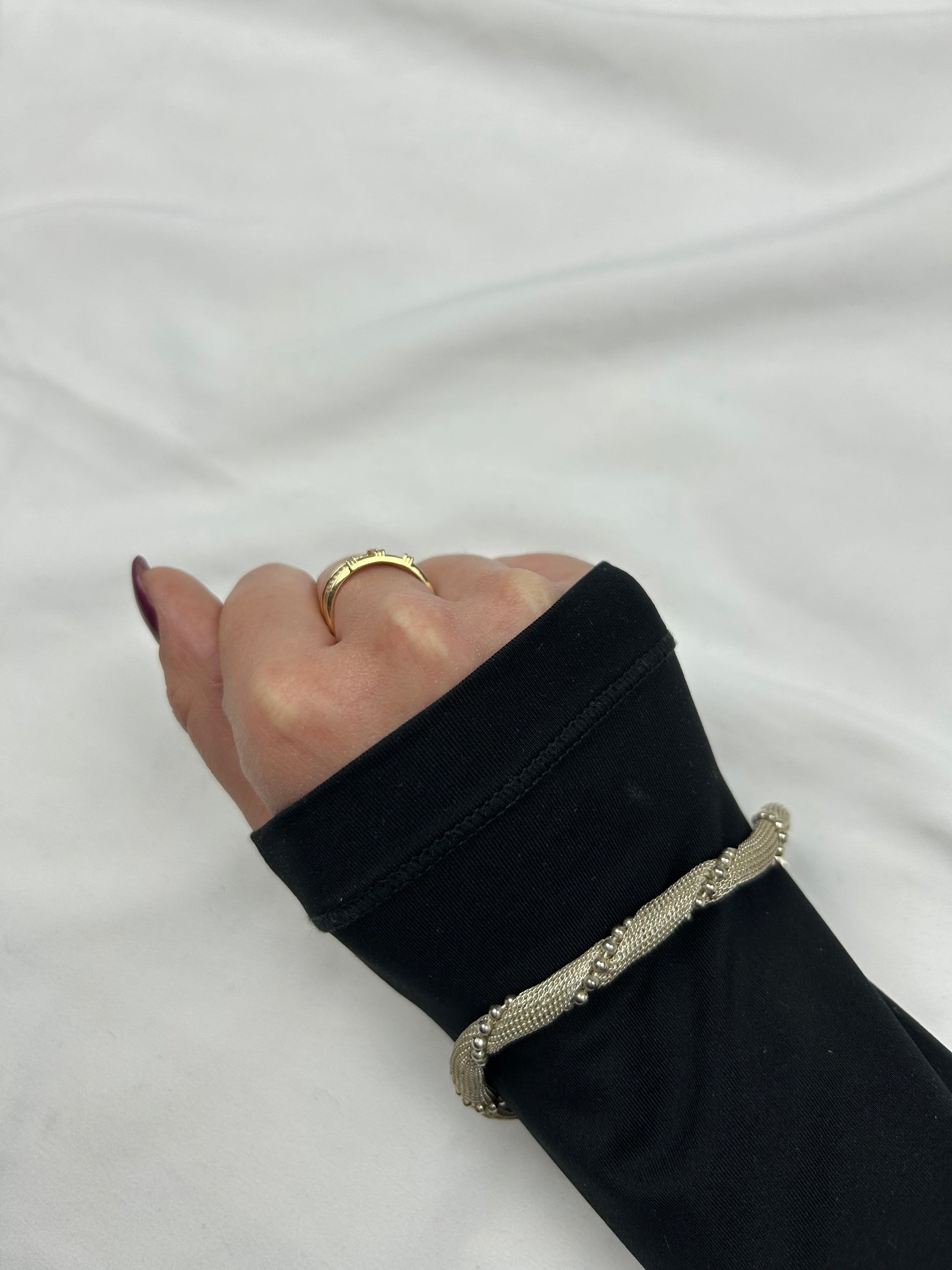 Silver stainless steel necklace + bracelet set