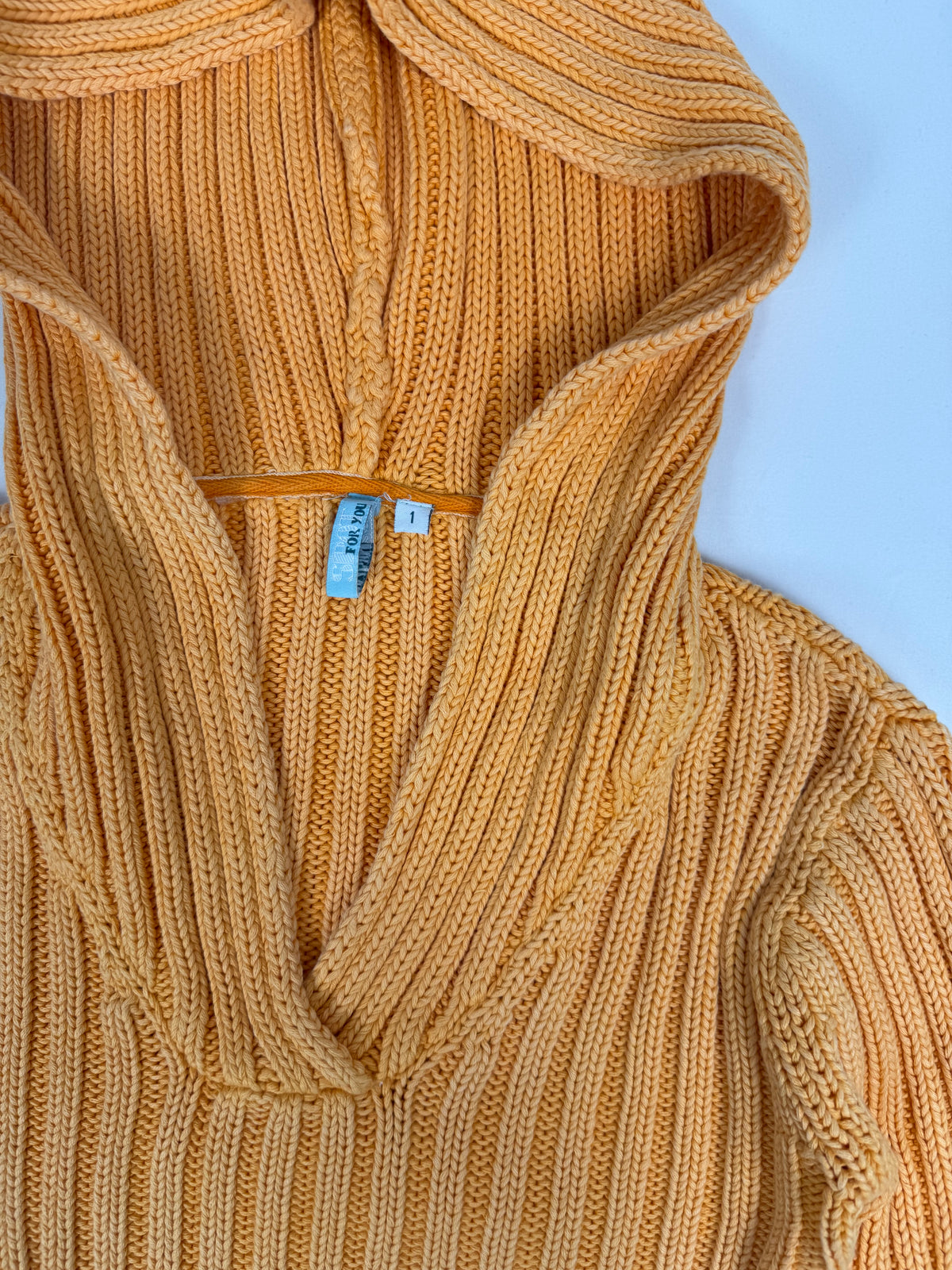 Orange hooded jumper (S)