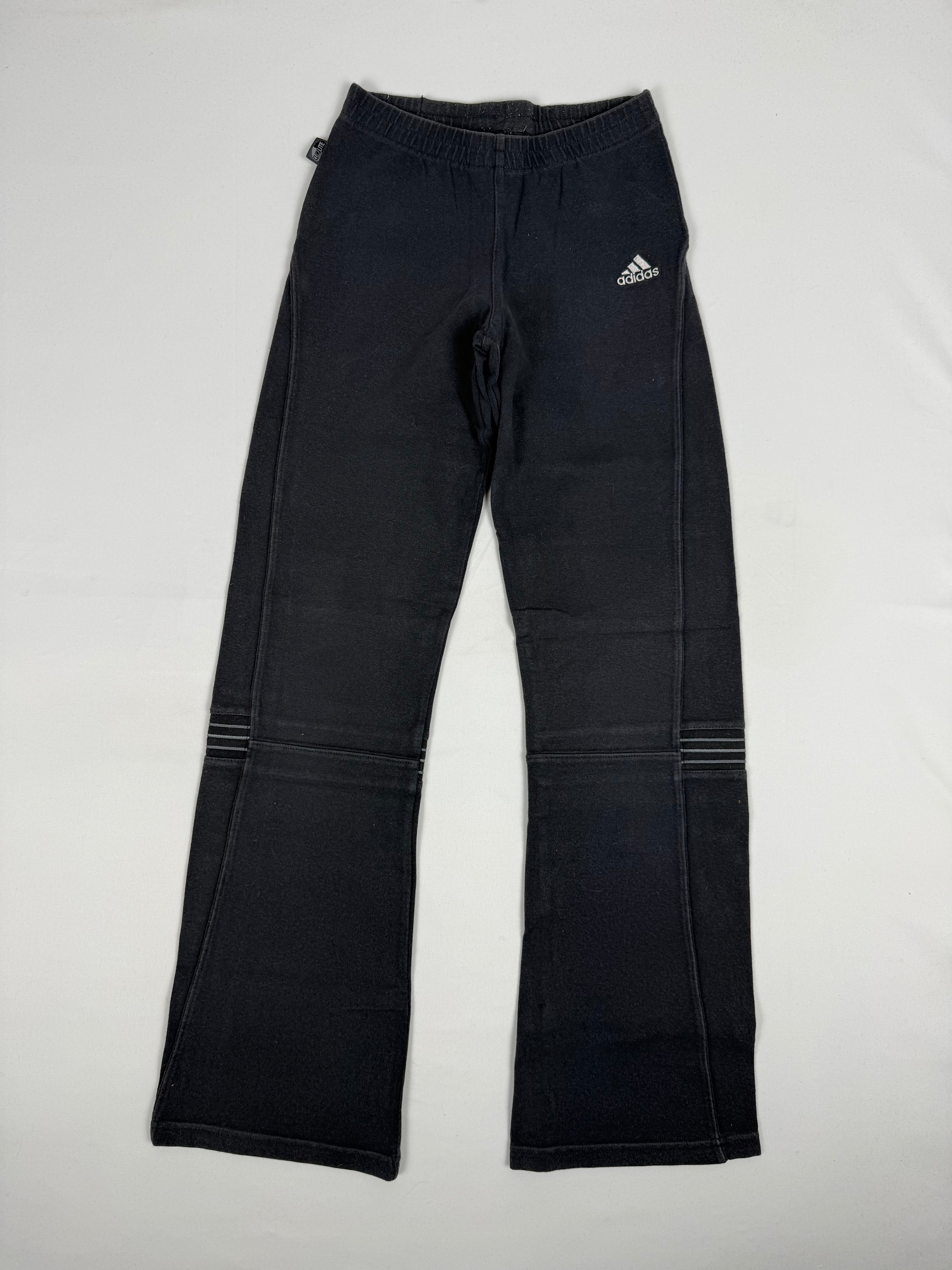 Pantalon droit taille basse en jean noir (XS)