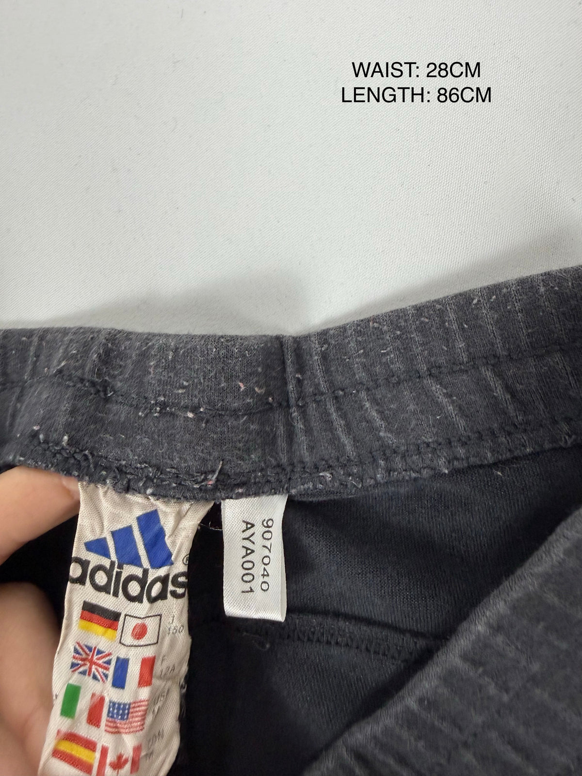 Pantalon droit taille basse en jean noir (XS)