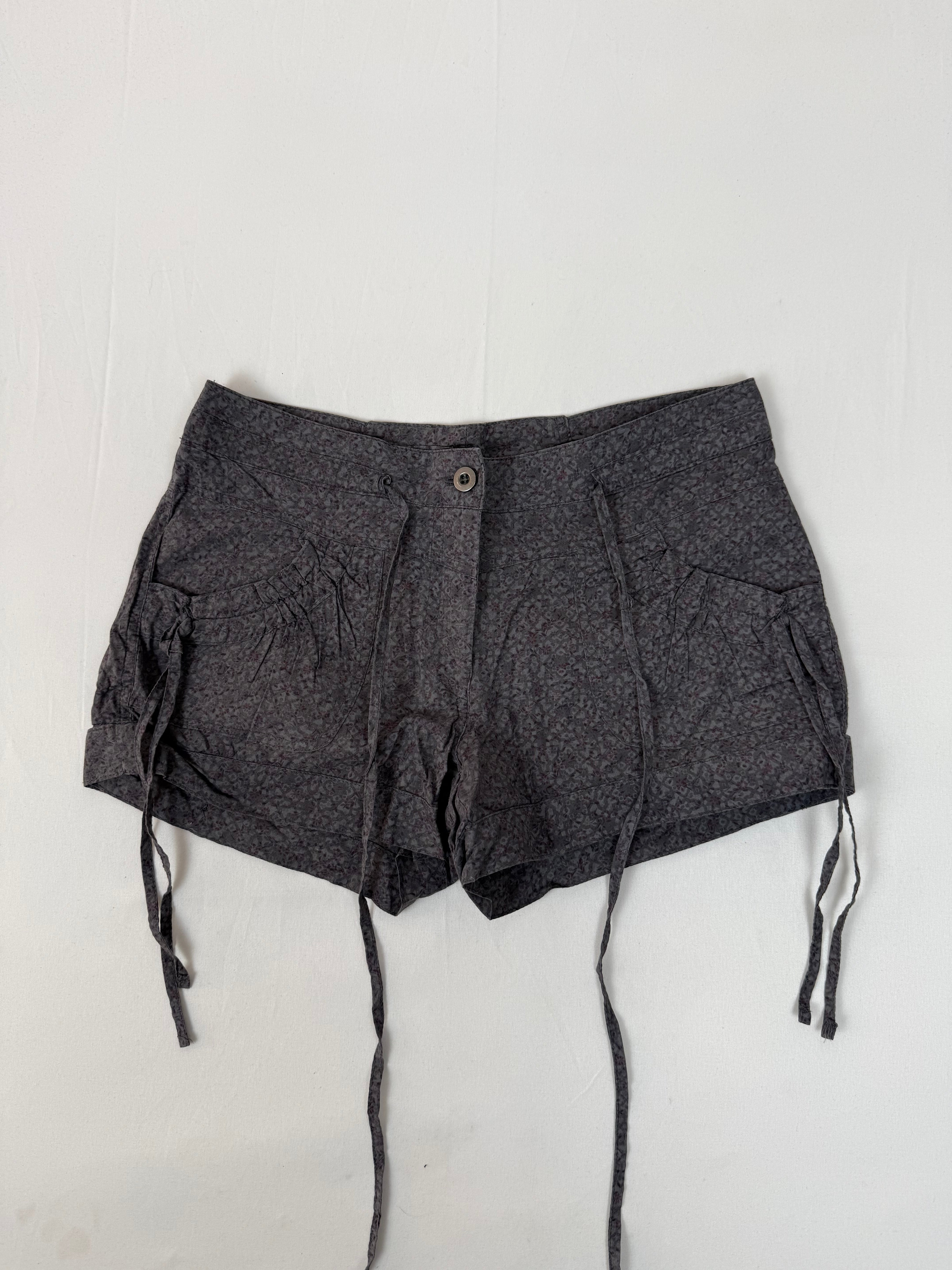 Brown cotton low rise mini short (XS)