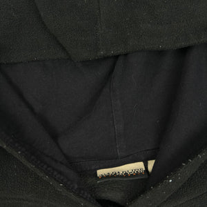 Black fleece logo hoodie (S)